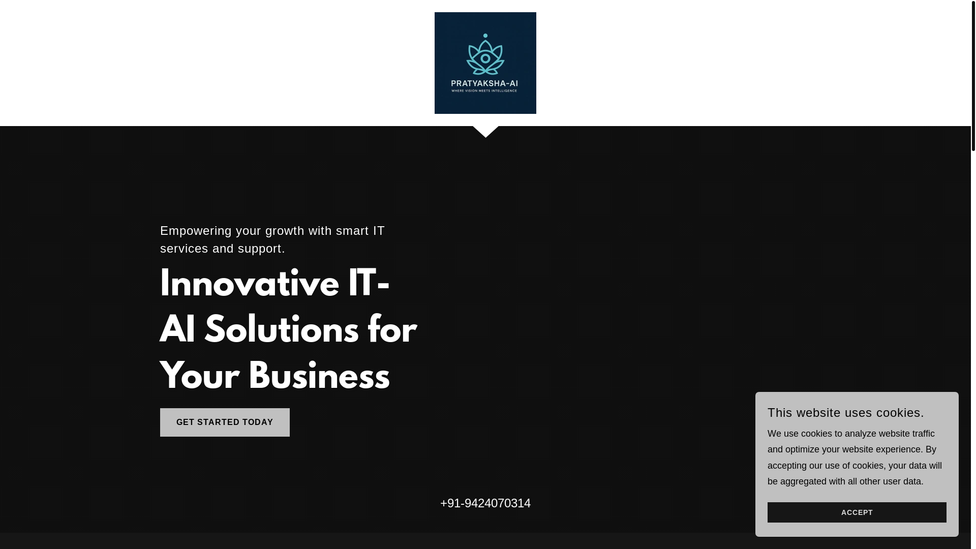 website screenshot of https://pratyaksha-ai.in/