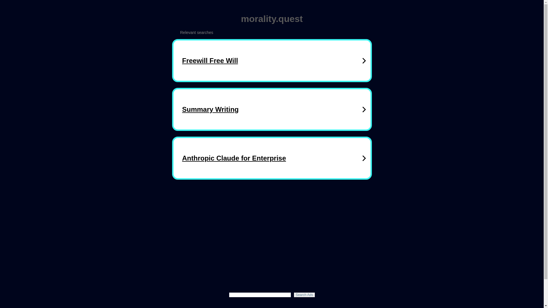website screenshot of https://morality.quest/