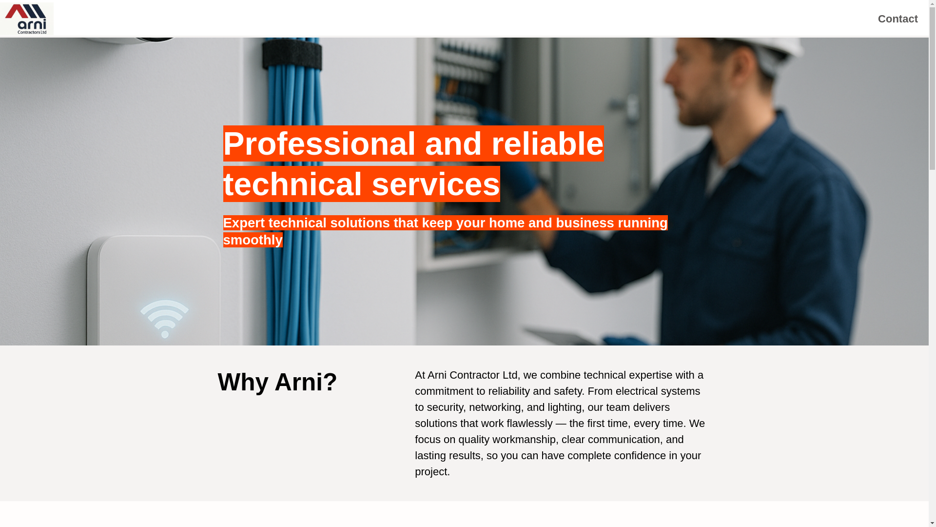 website screenshot of https://arni.london/