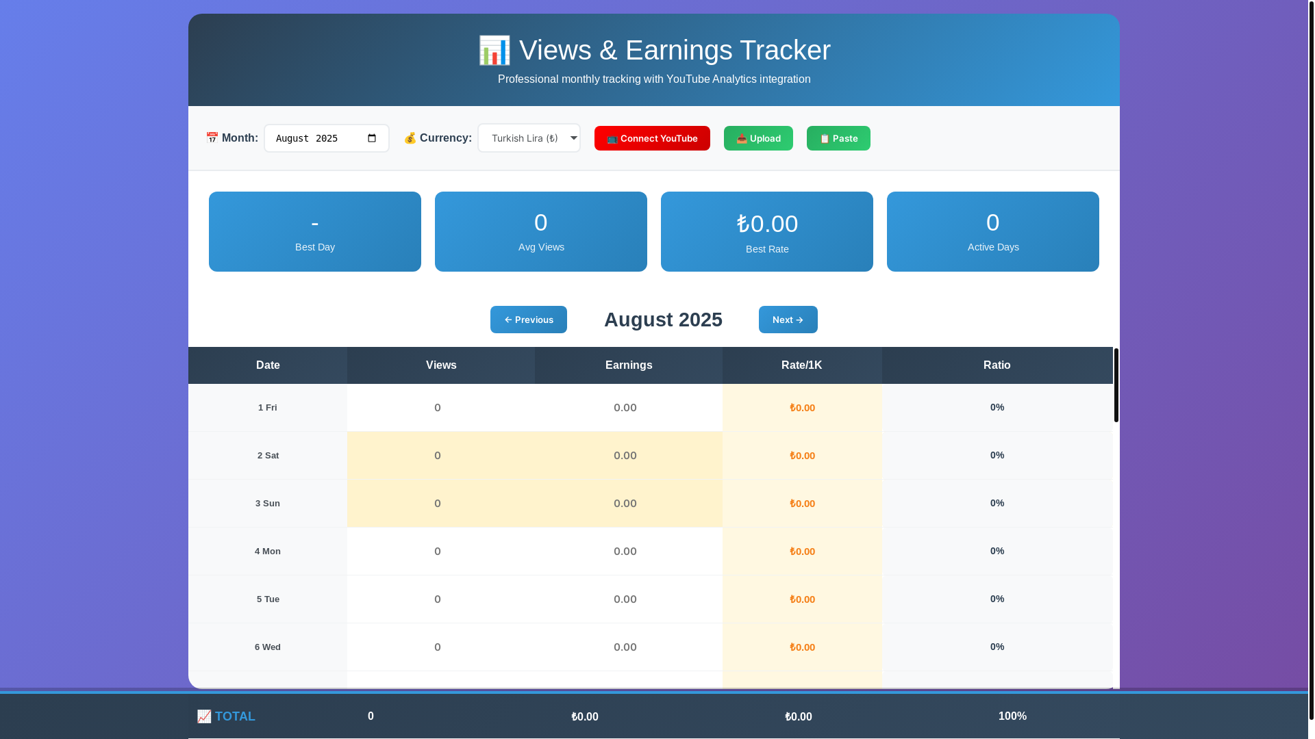 website screenshot of https://youtube-tracker-6xh.pages.dev/