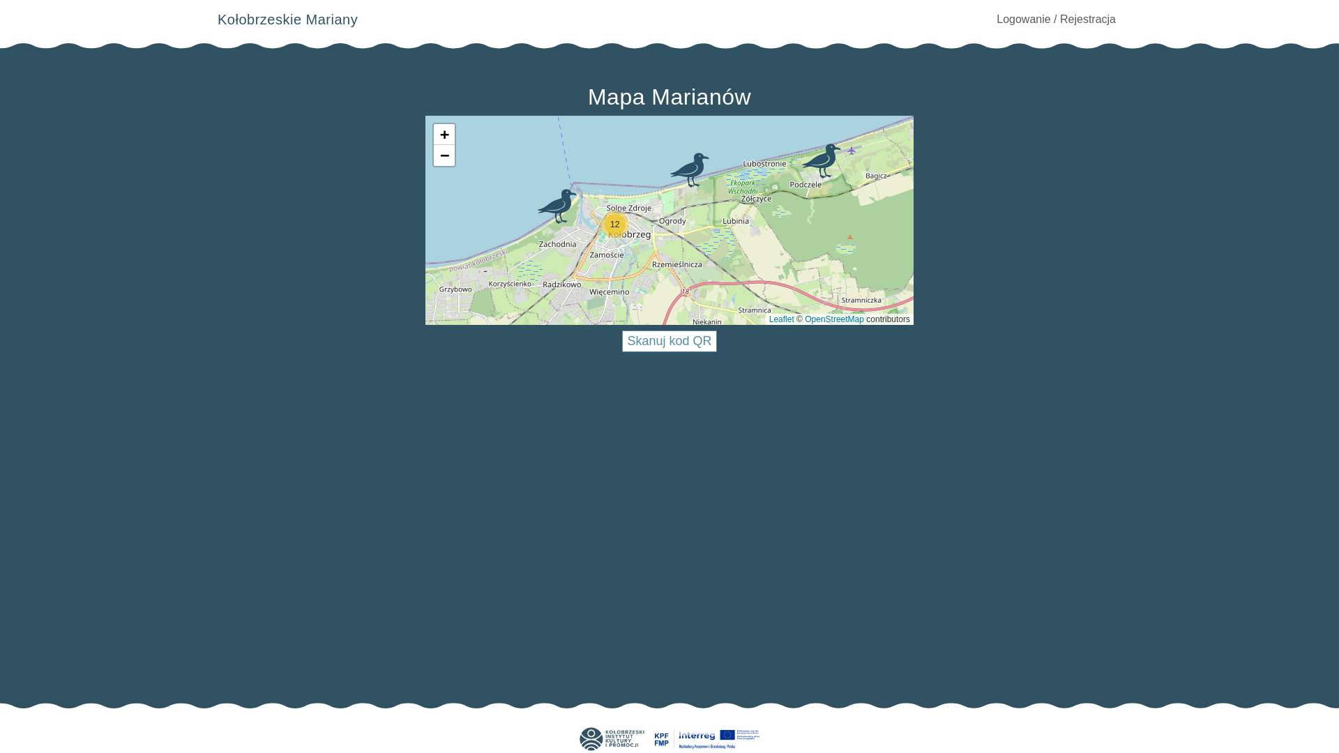website screenshot of https://szlakmarianow.eu/