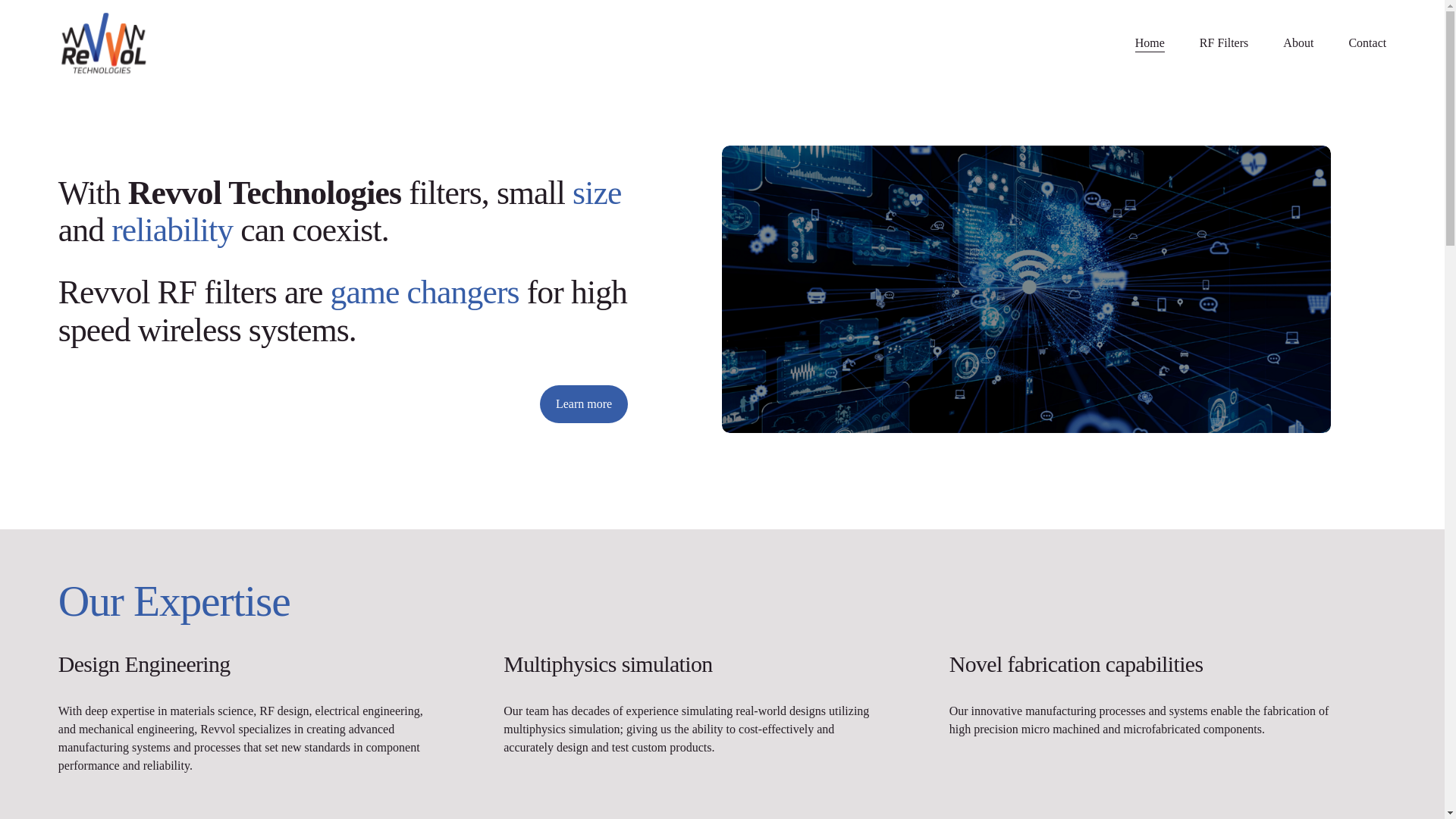 website screenshot of https://revvoltechnologies.com/