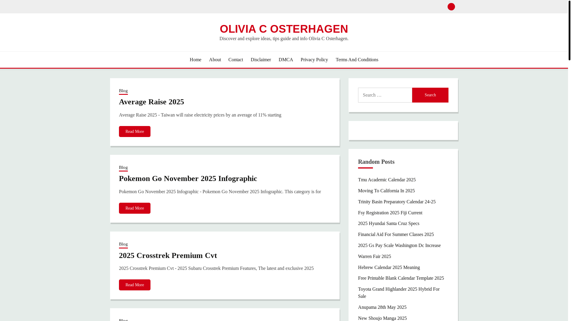 website screenshot of https://oliviacosterhagen.pages.dev/