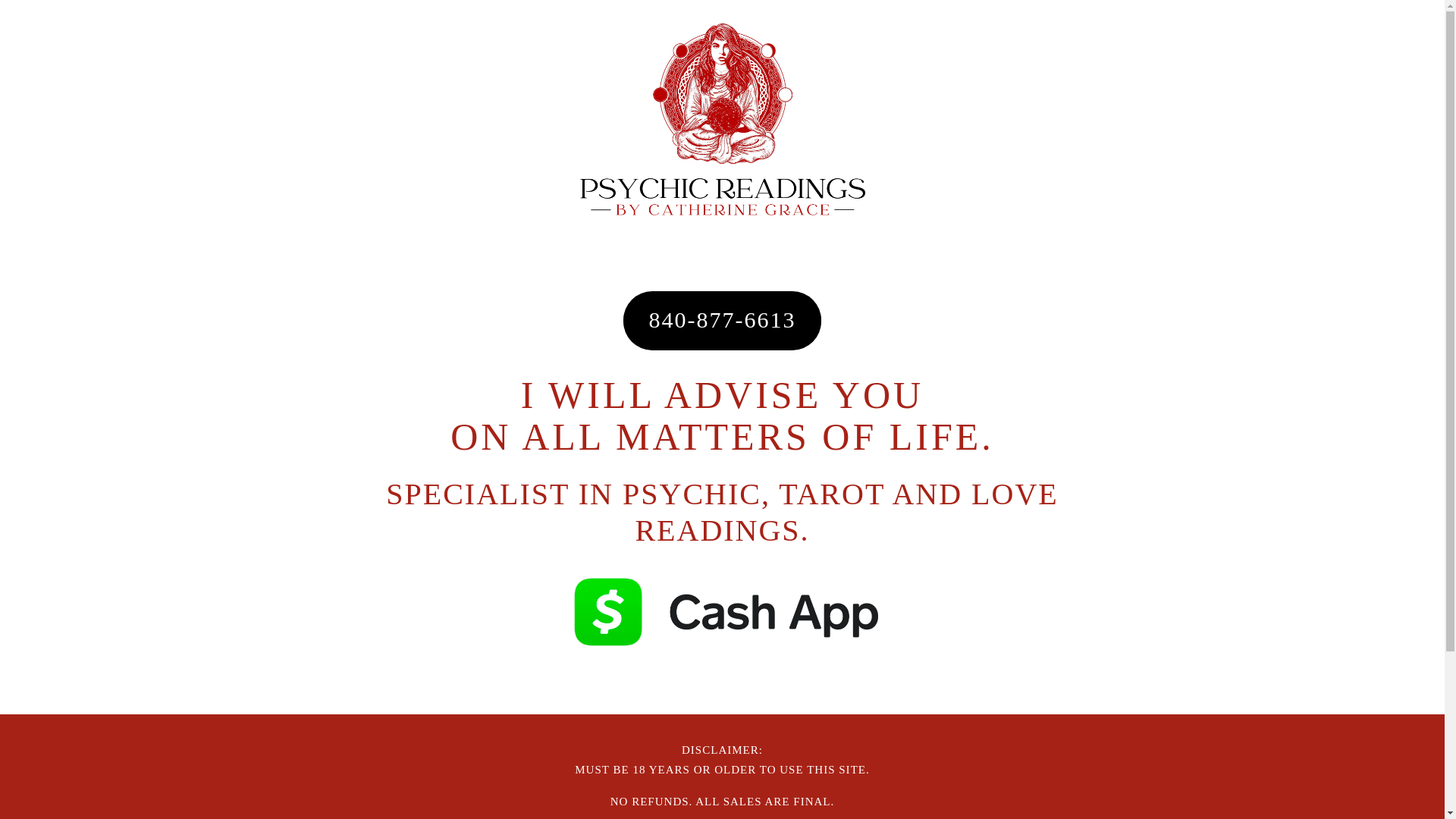 website screenshot of https://psychiccatherinegrace.com/
