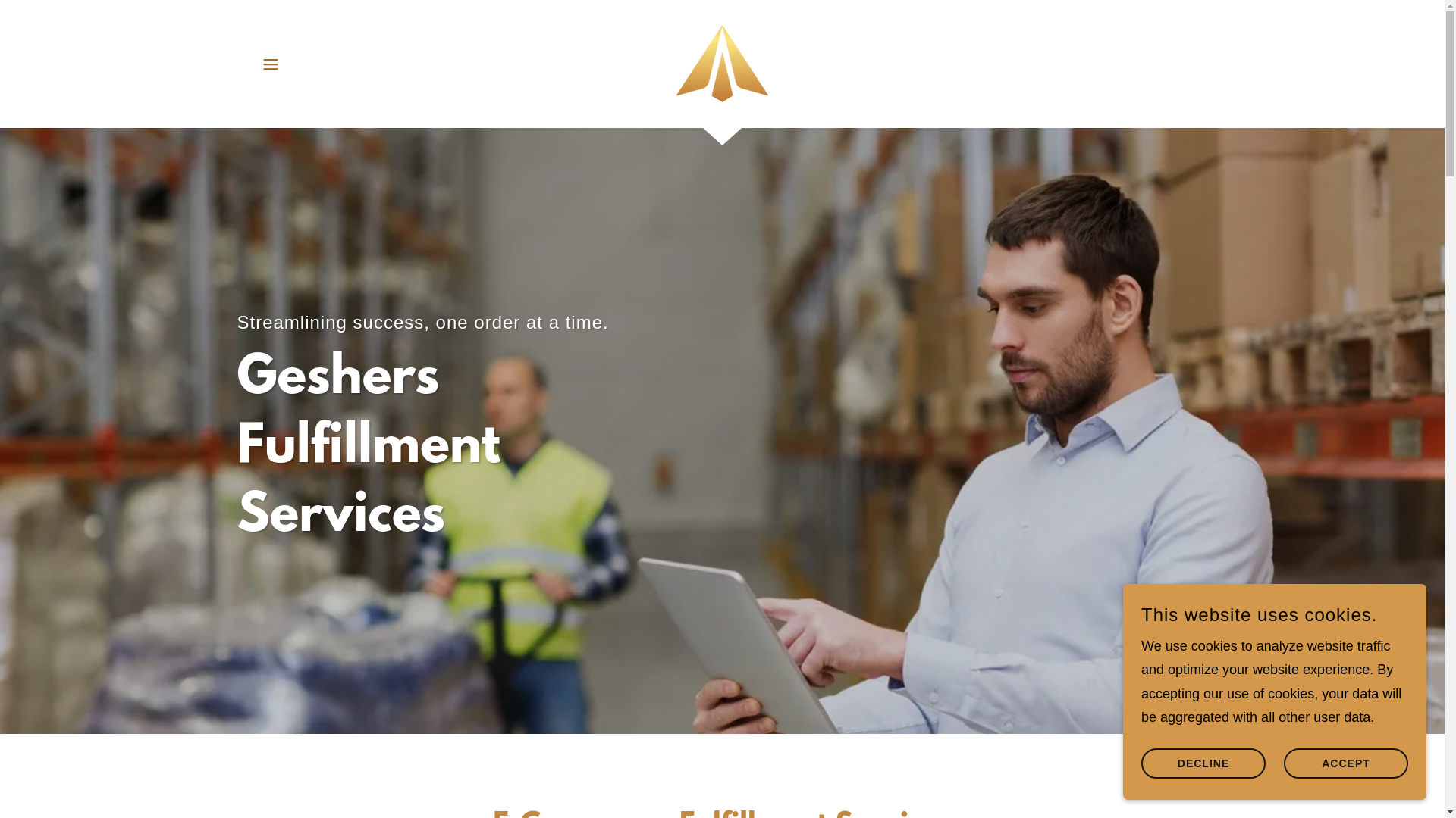 website screenshot of https://gesherslogistics.online/