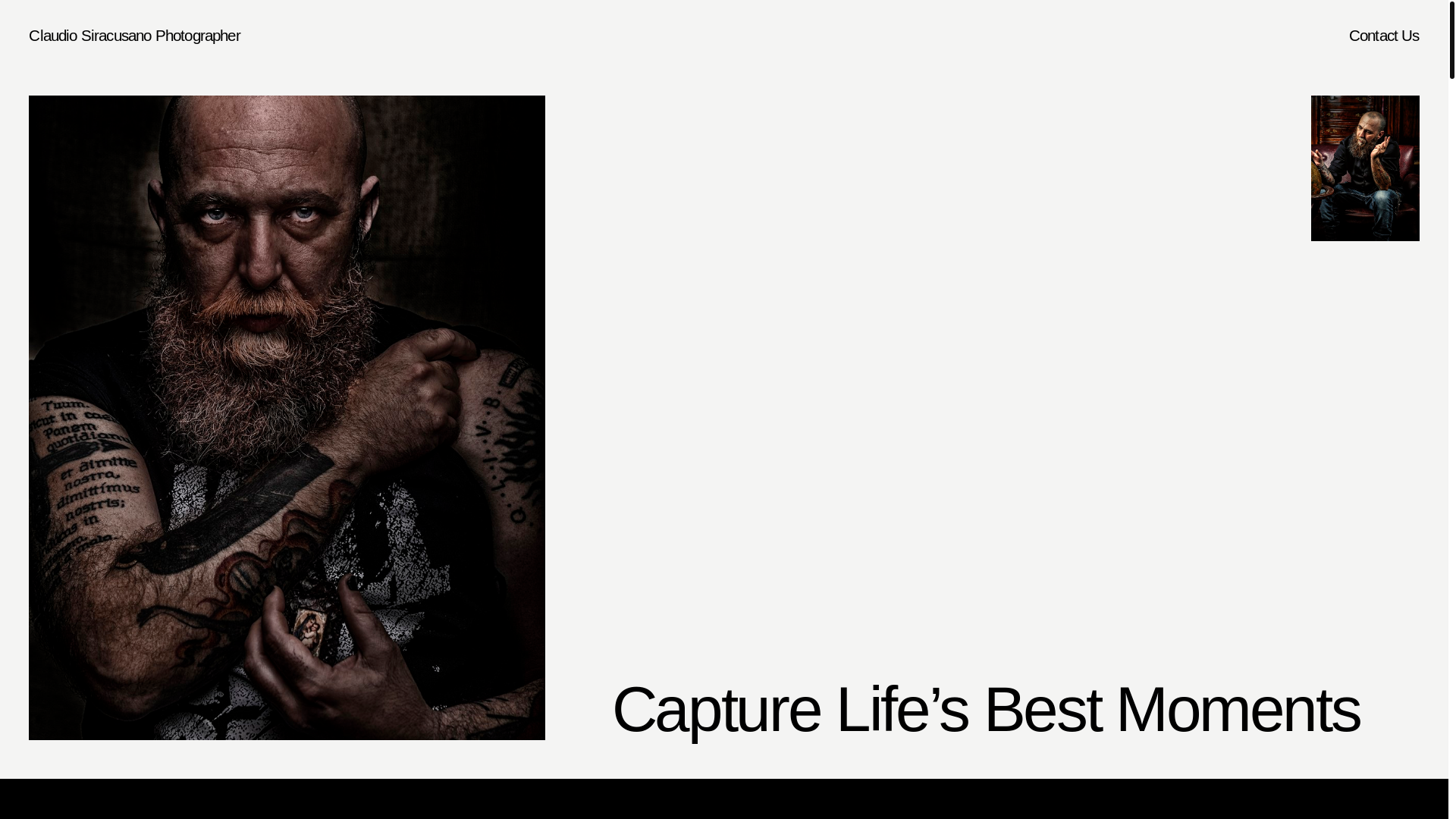 website screenshot of https://claudiosiracusanophotographer.com/