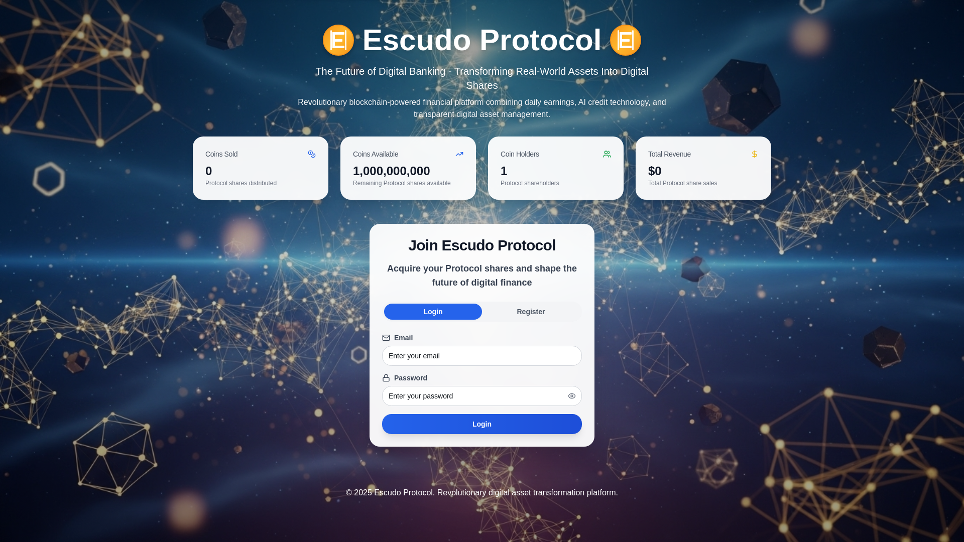 website screenshot of https://escudoprotocol.com/