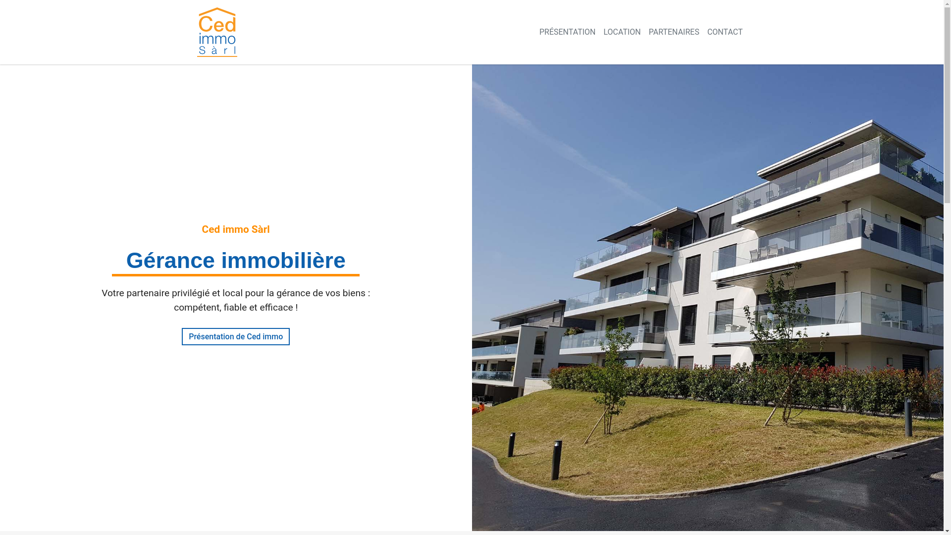 website screenshot of https://ced-immo.ch/