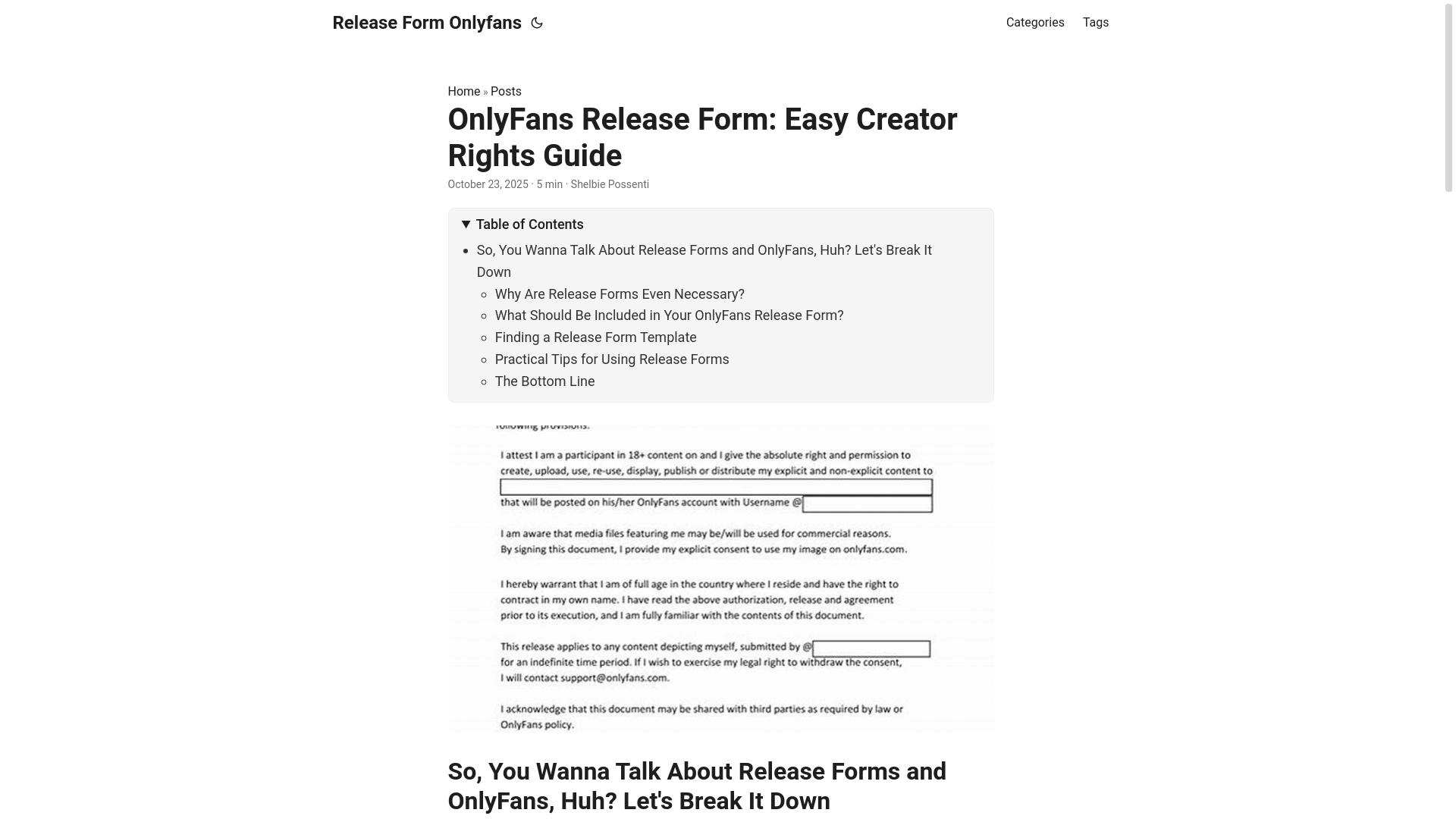 website screenshot of https://release-form-onlyfans.pages.dev/