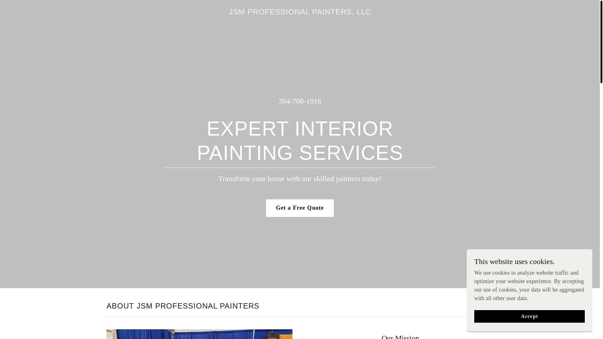 website screenshot of https://jsmprofessionalpainters.net/