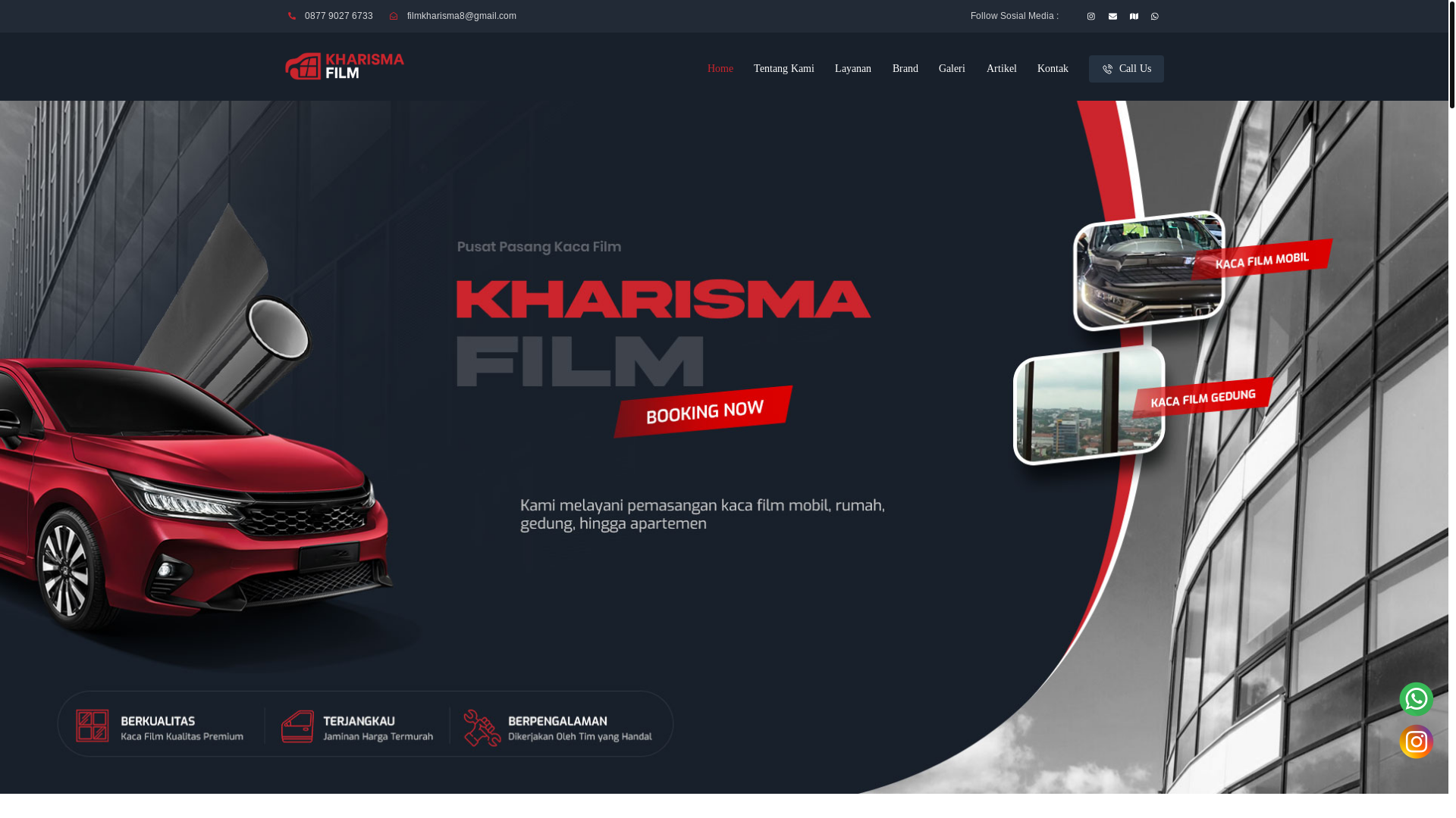 website screenshot of https://kharisma-film.com/
