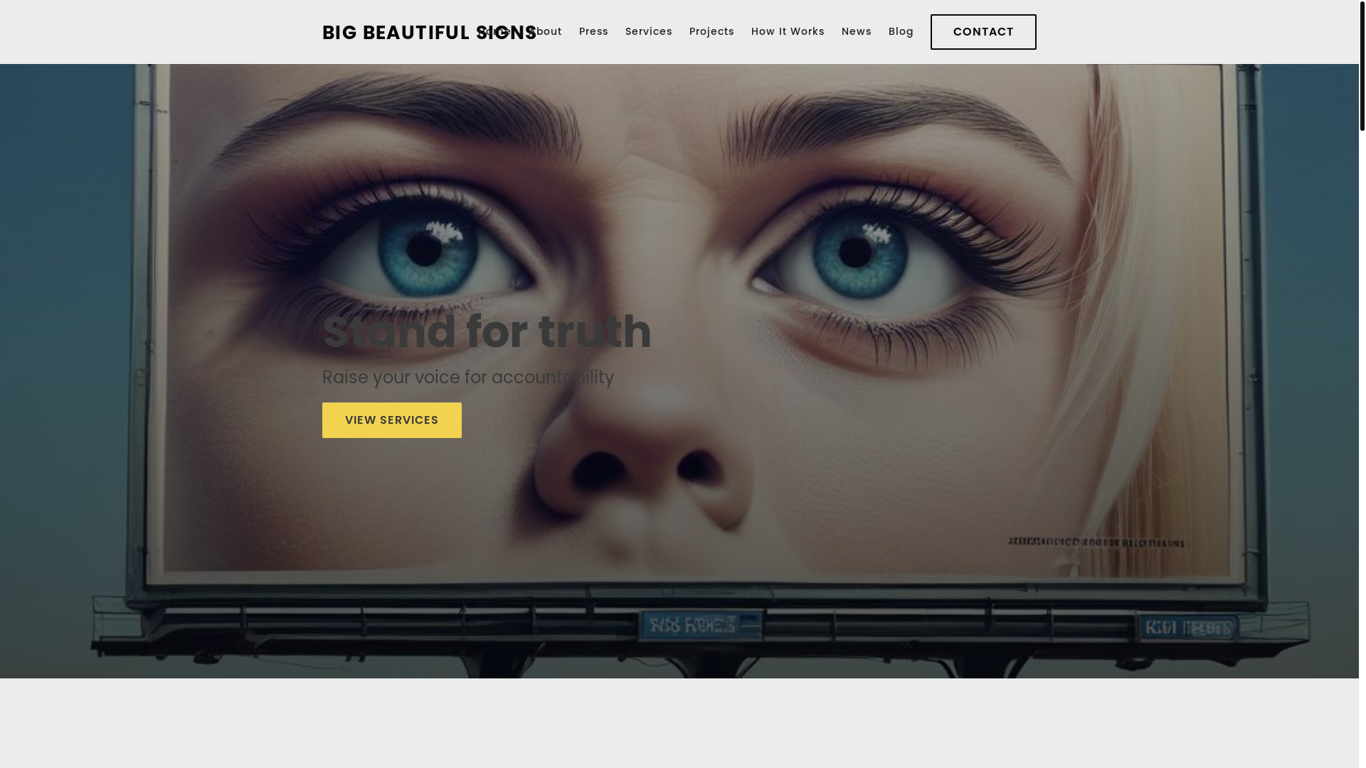 website screenshot of https://bigbeautifulsigns.org/