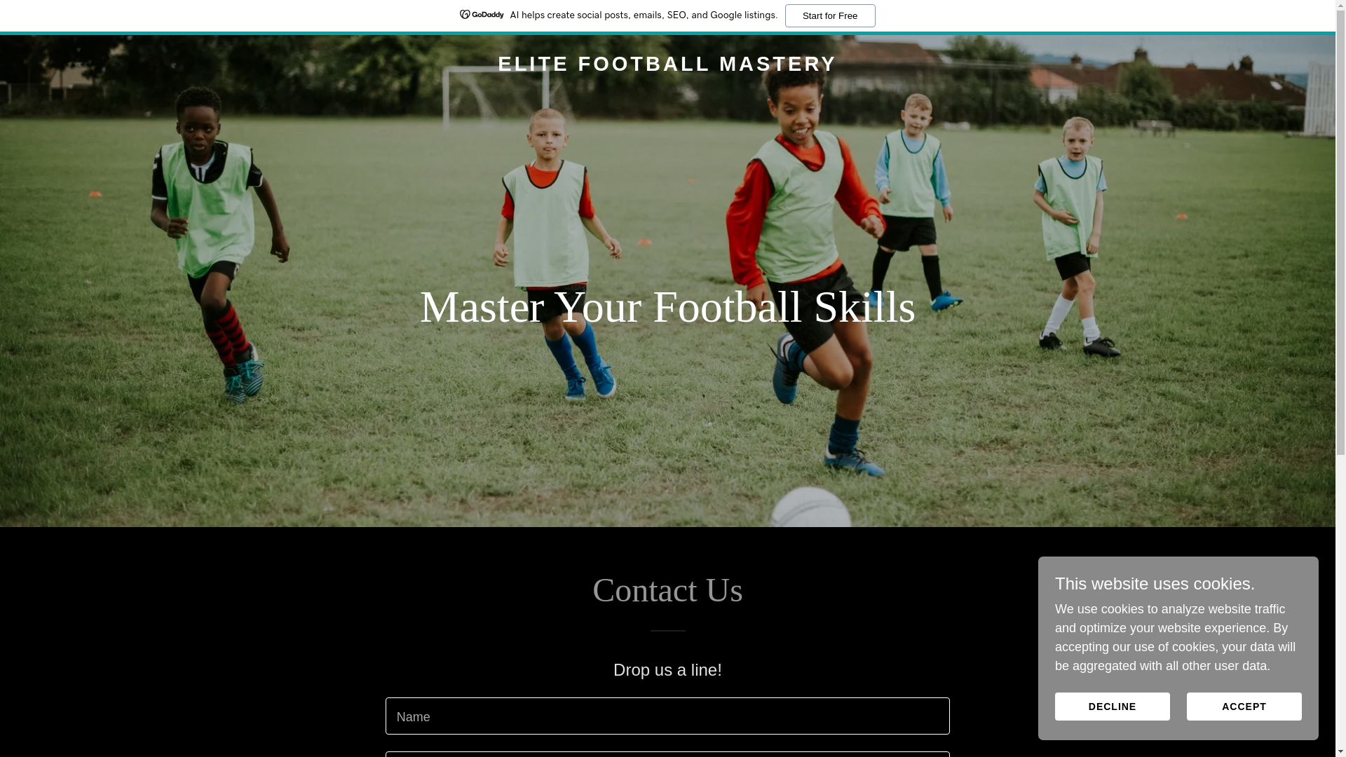 website screenshot of https://elitefootballmastery.com/