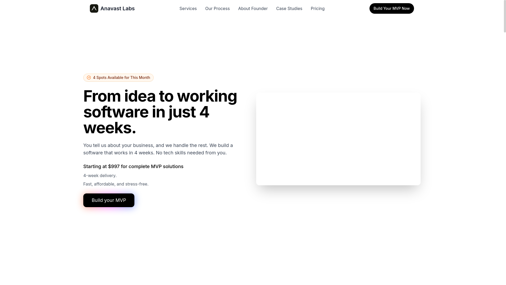 website screenshot of https://anavast-labs-website.pages.dev/