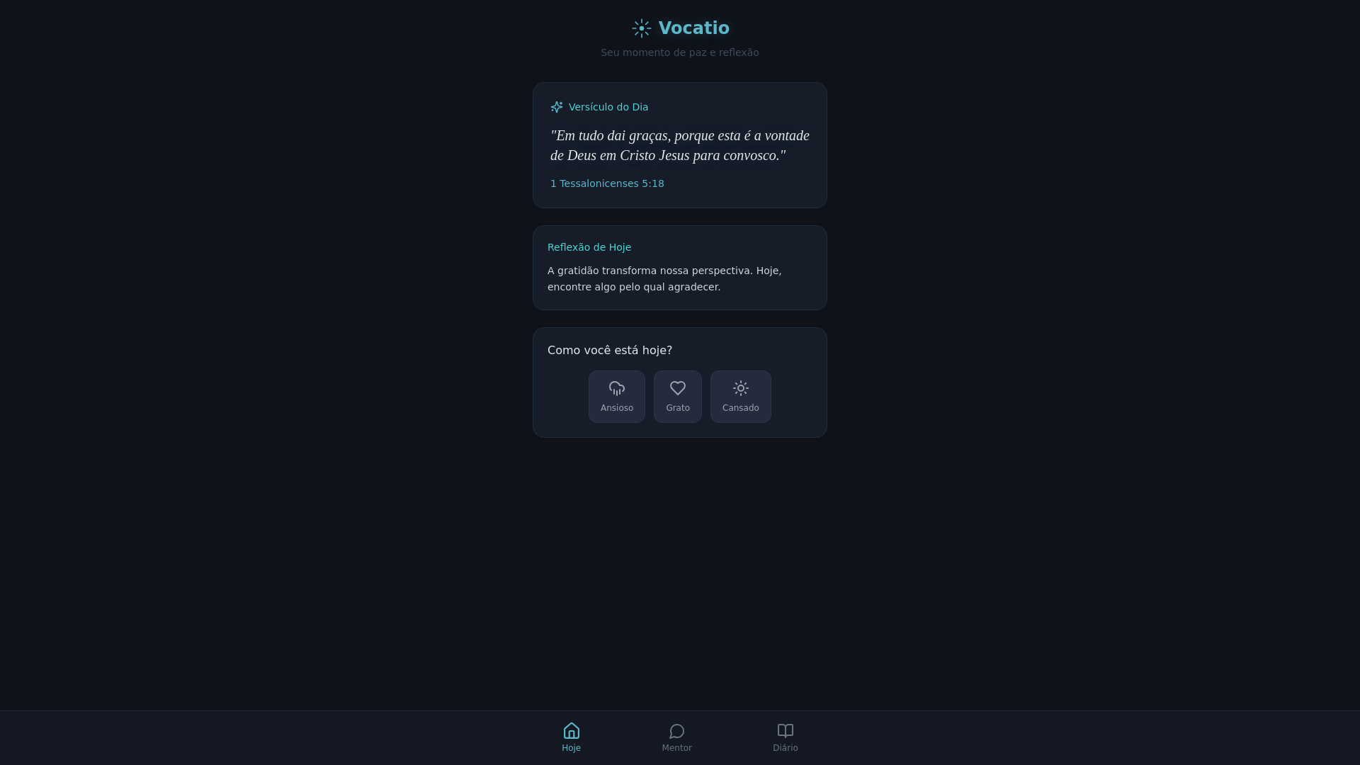 website screenshot of https://vocatioapp.com.br/