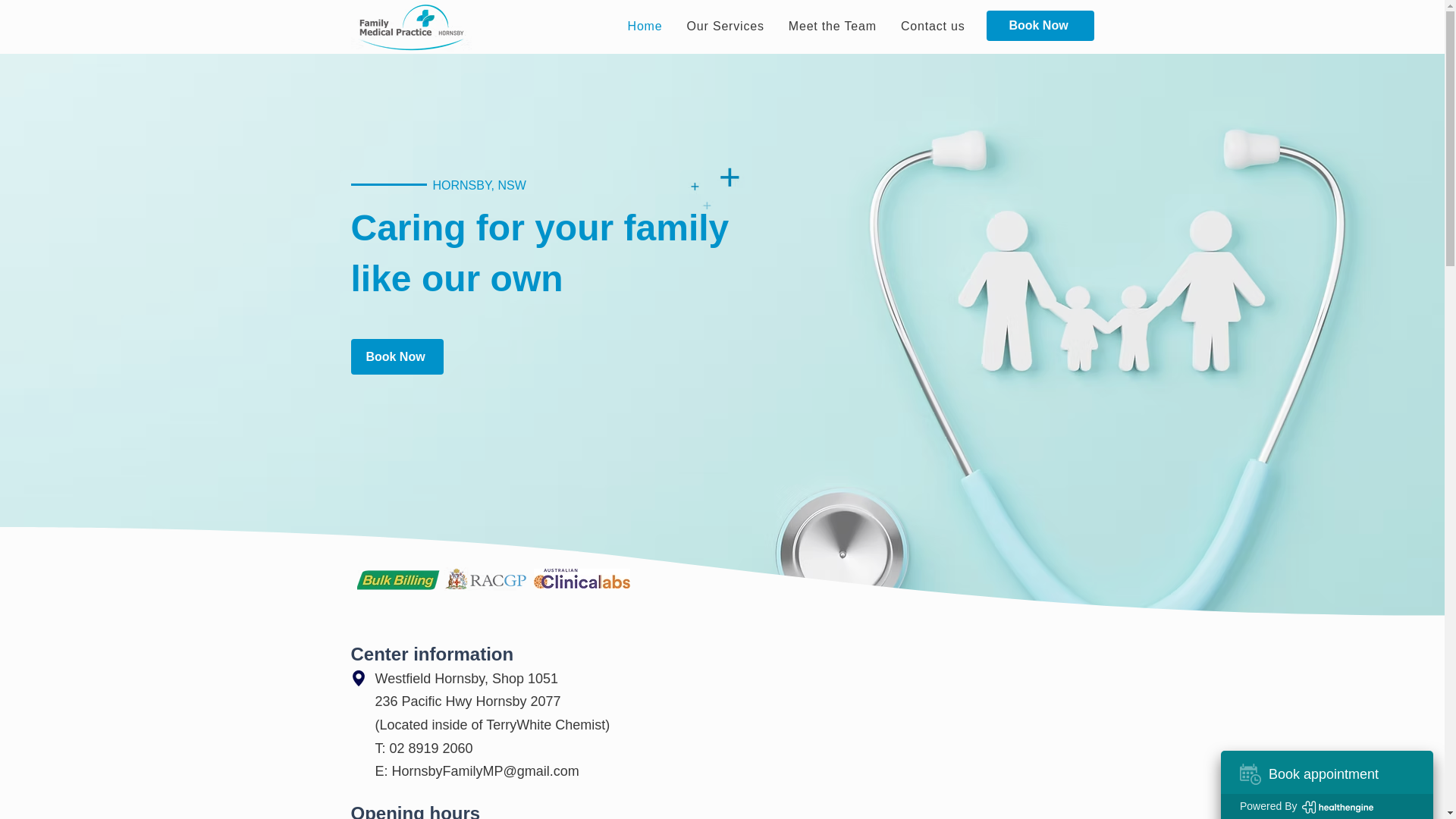 website screenshot of https://hornsbyfamilymp.online/