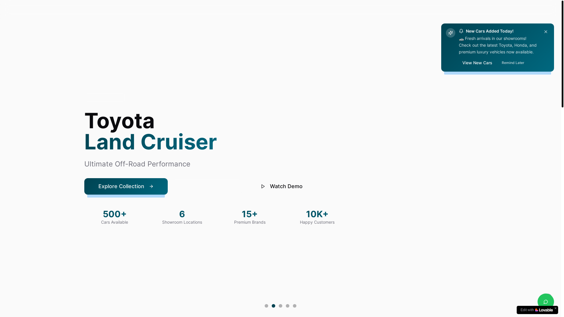 website screenshot of https://milelewheelsoasisuae.com/
