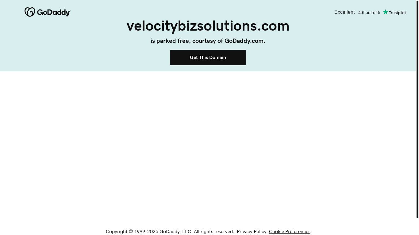 website screenshot of https://velocitybizsolutions.com/