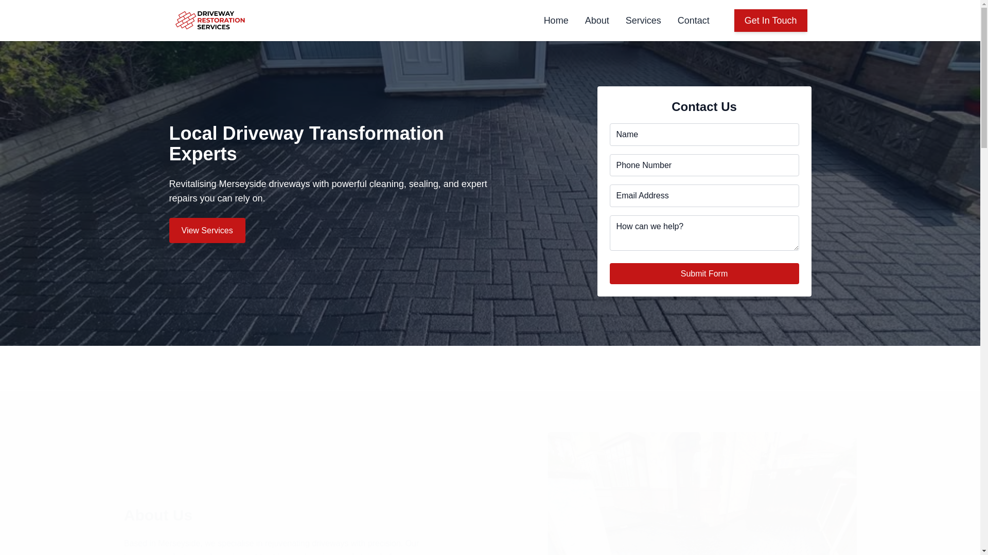 website screenshot of https://drivewayrestorationservices.co.uk/