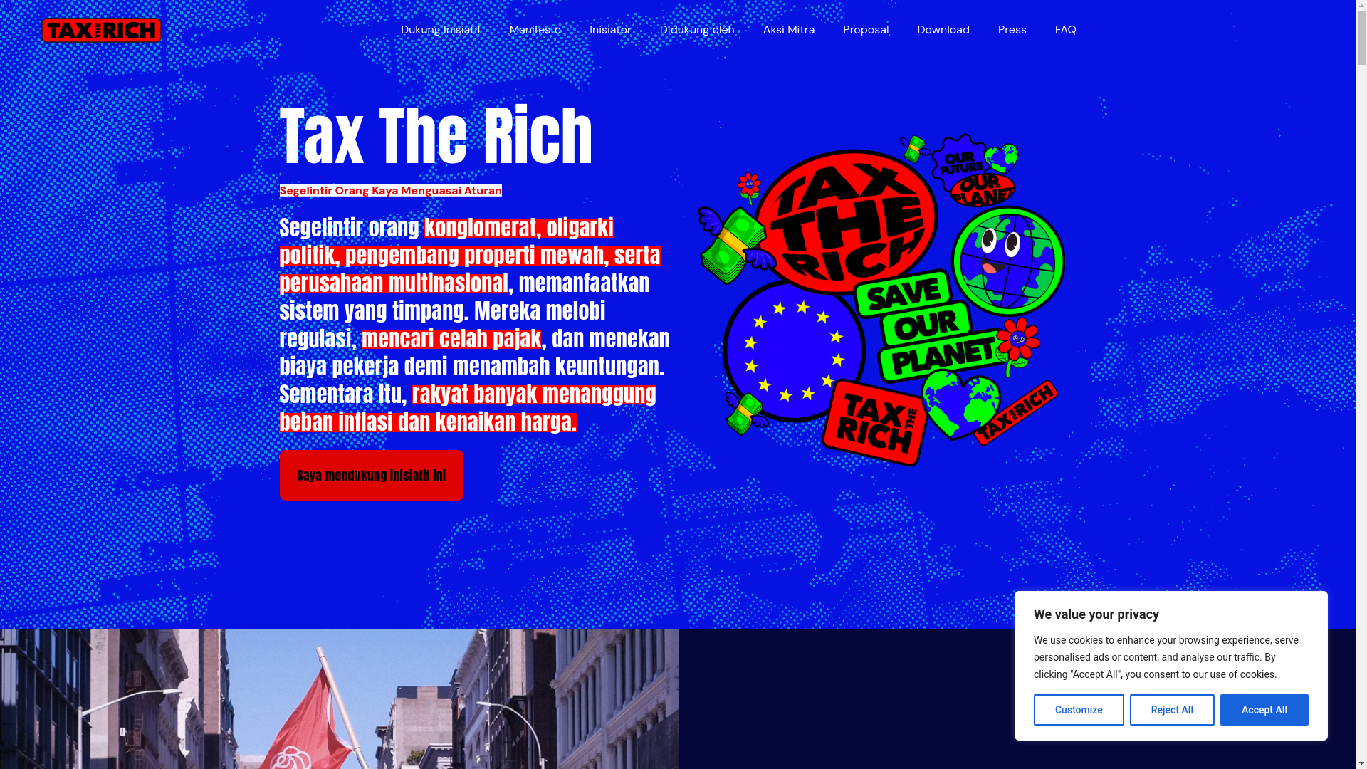 website screenshot of https://pajakkekayaan.com/