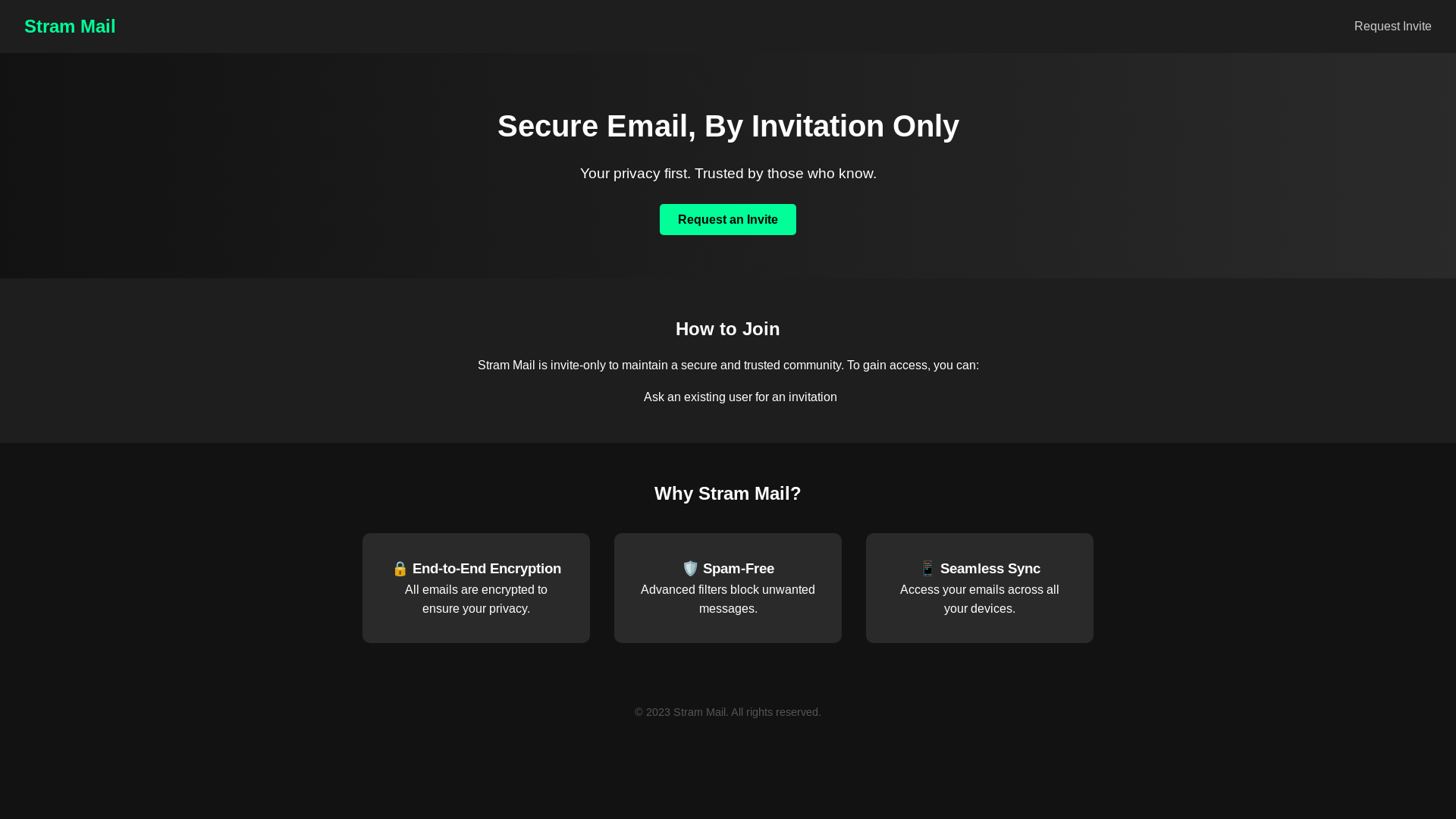 website screenshot of https://stramsite.pages.dev/