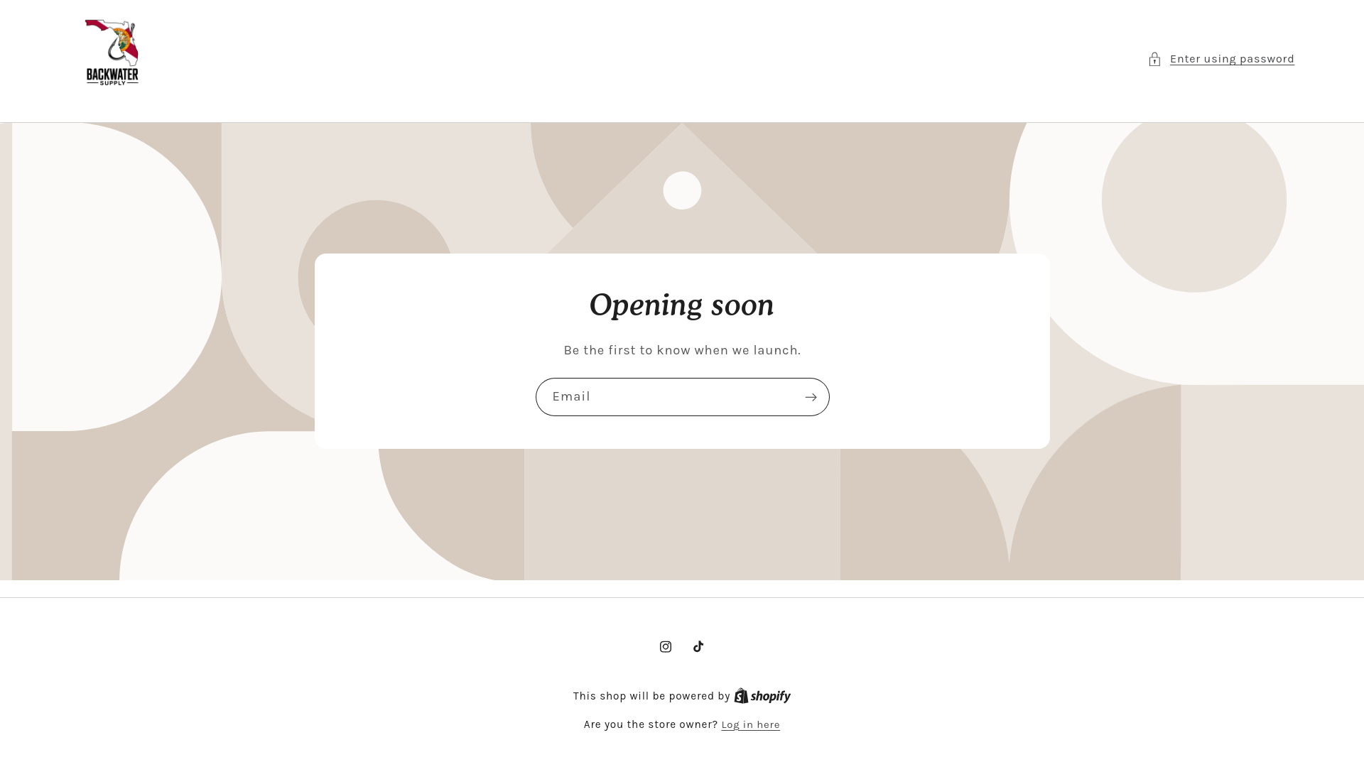 website screenshot of https://shopbackwatersupply.com/