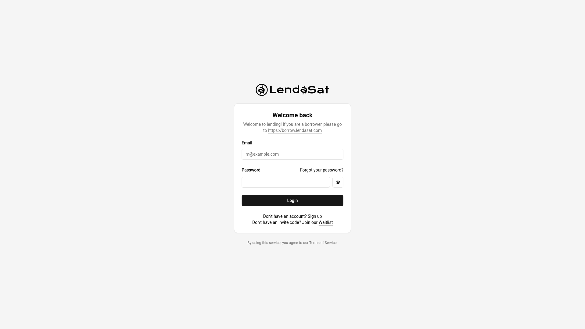 website screenshot of https://lendasat-lender-signet.pages.dev/