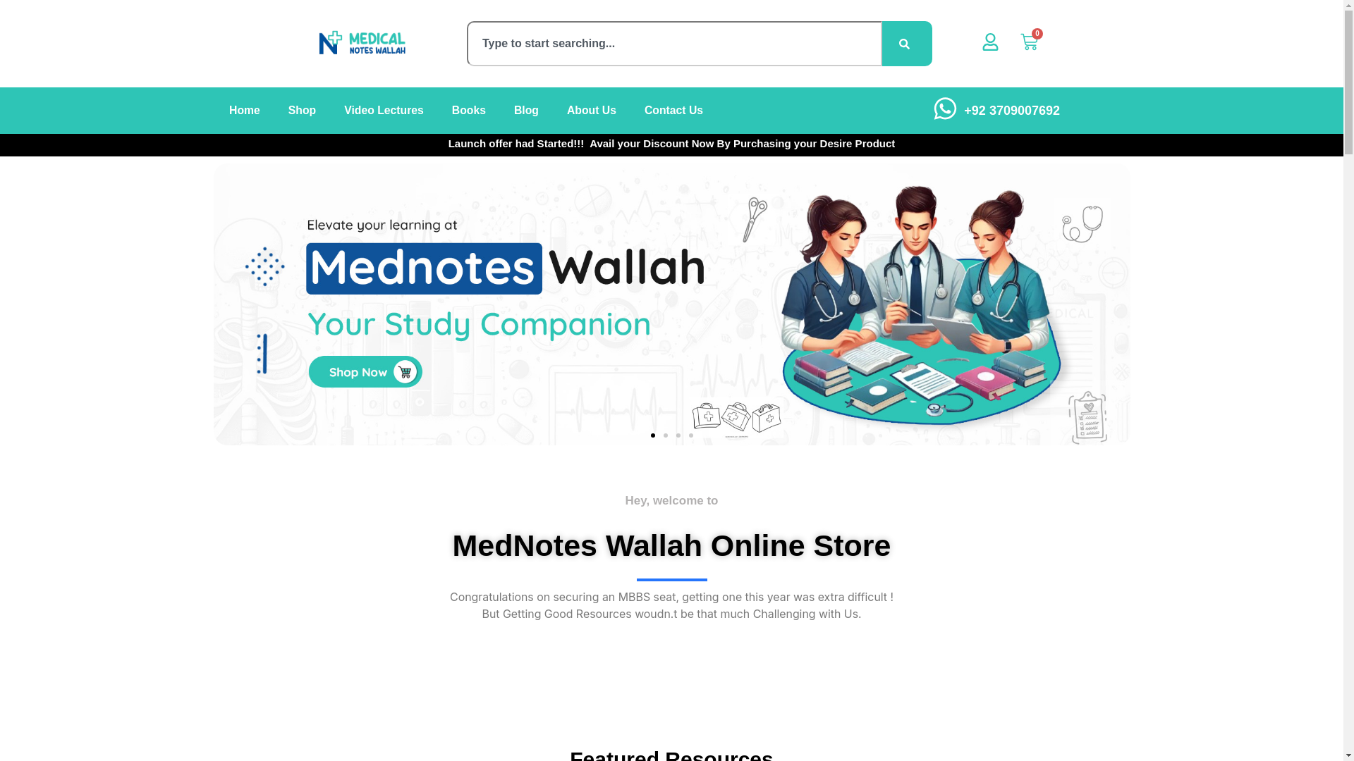 website screenshot of https://mednoteswallah.com/