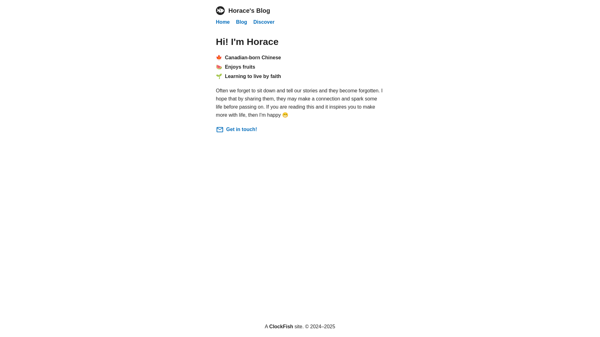 website screenshot of https://clockfish-blog-3.pages.dev/