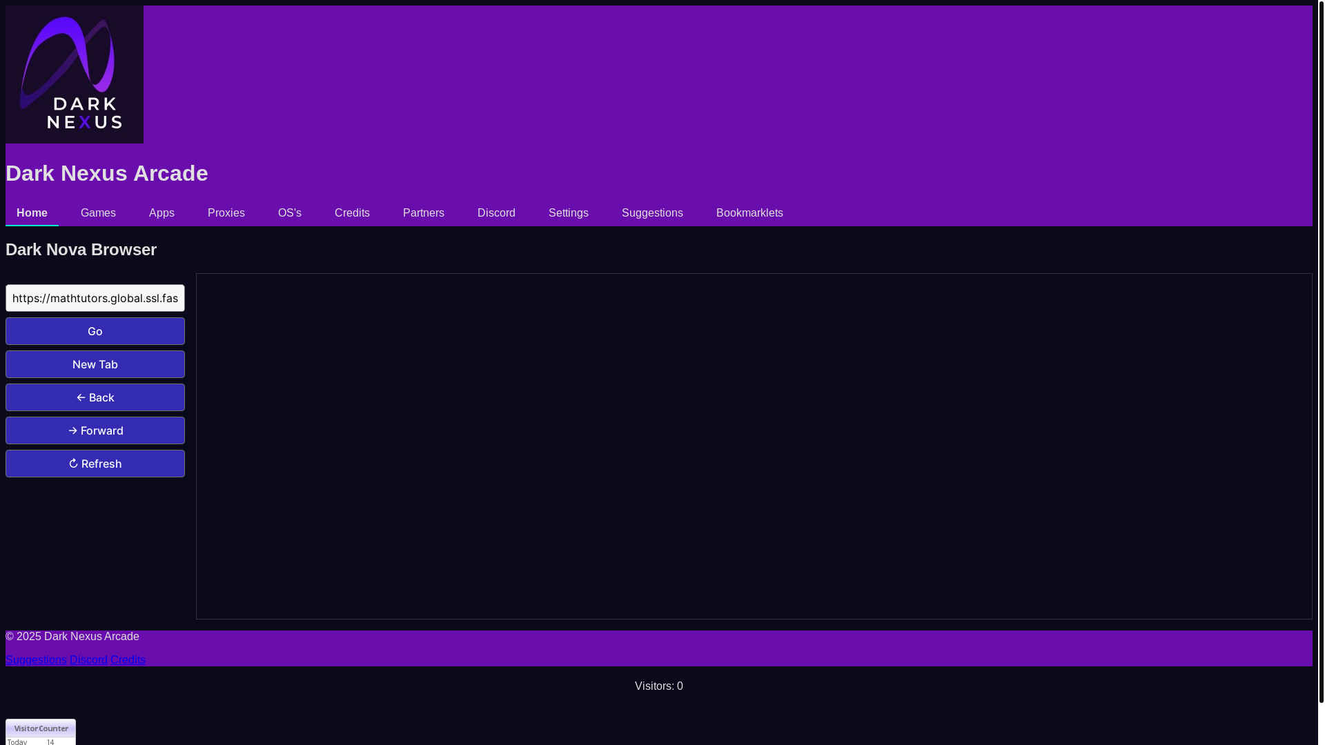 website screenshot of https://darknexusarcade.org/