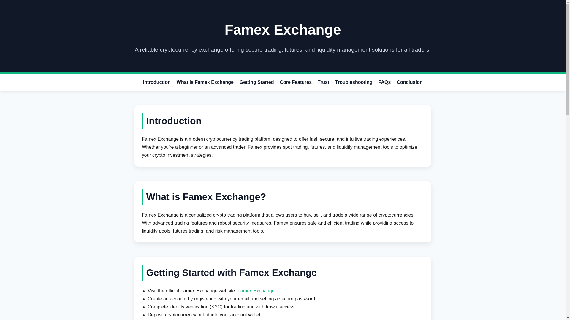 website screenshot of https://imp-famex-exchange.pages.dev/