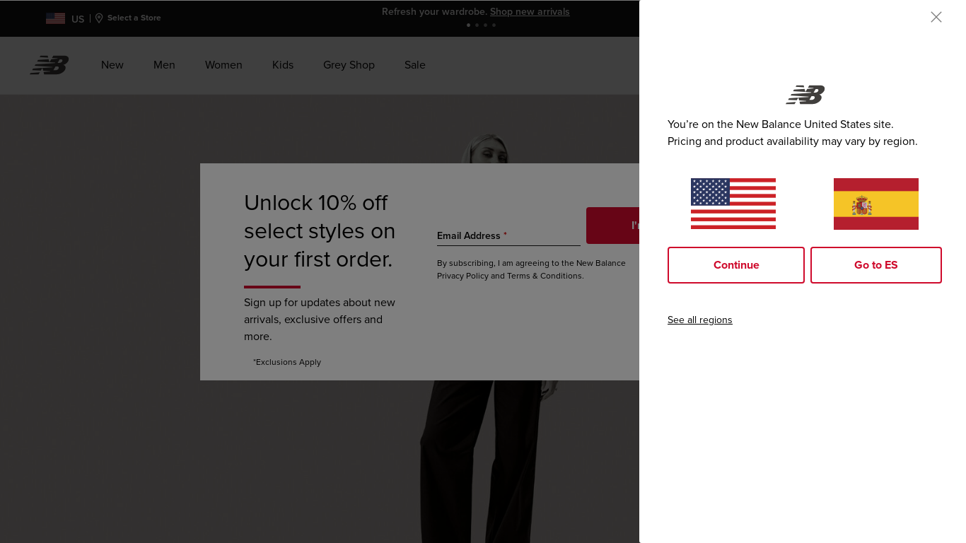 website screenshot of https://newbalance.com