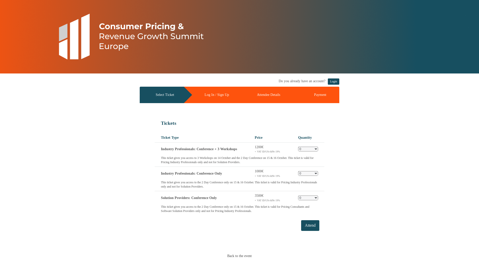 website screenshot of https://ardensiug.eventscase.com/attendance/event/index/45139/EN?step=ticket_widget
