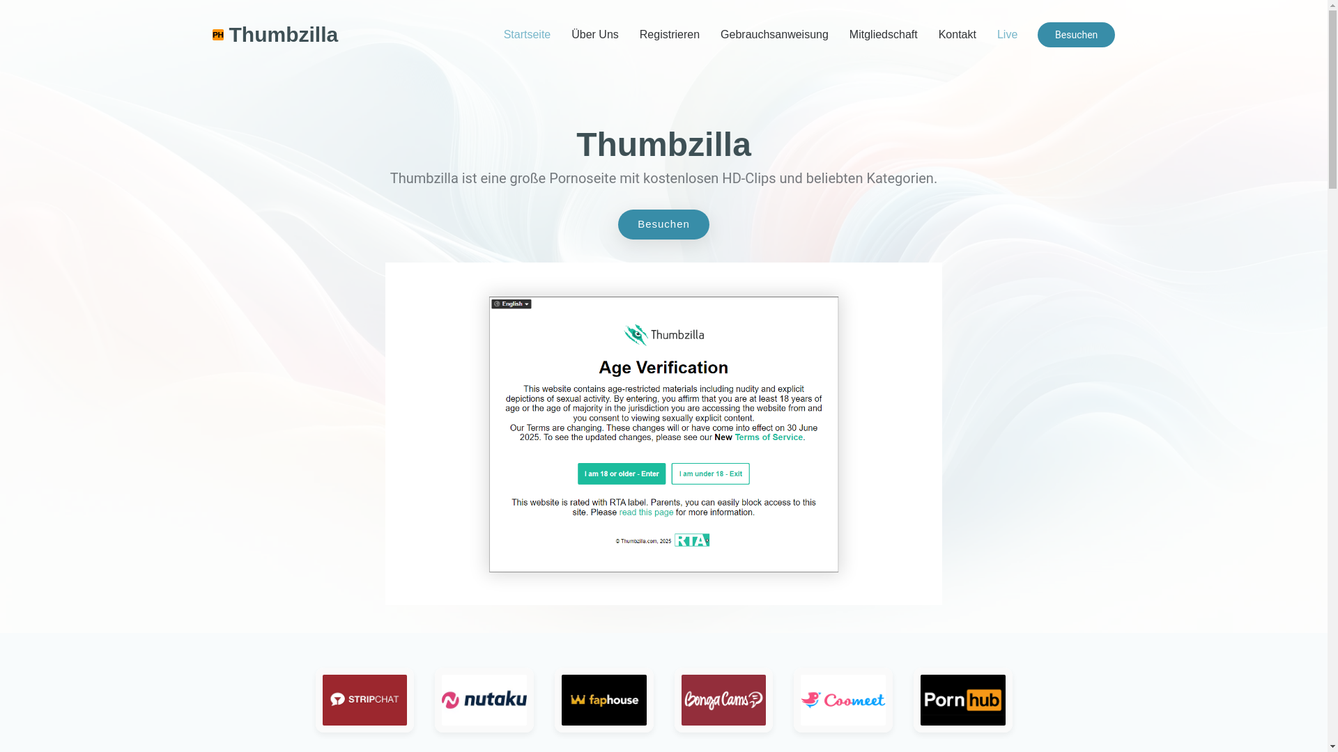 website screenshot of https://thumbzilla-german.com/