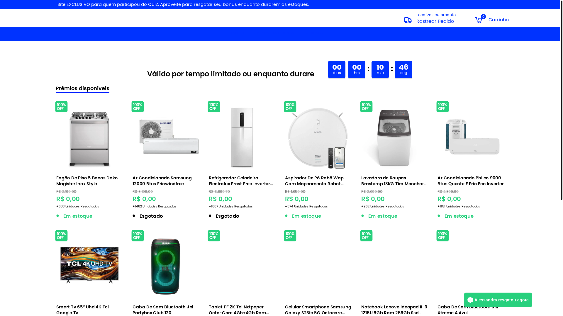 website screenshot of https://lojaacesso.site/