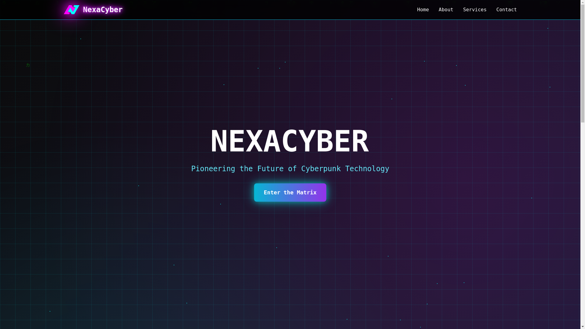 website screenshot of https://nexacyber.pages.dev/