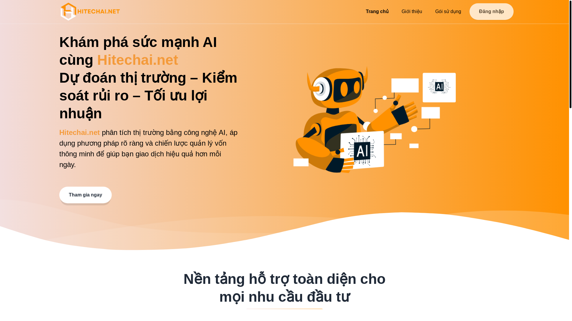 website screenshot of https://hitechai.net/