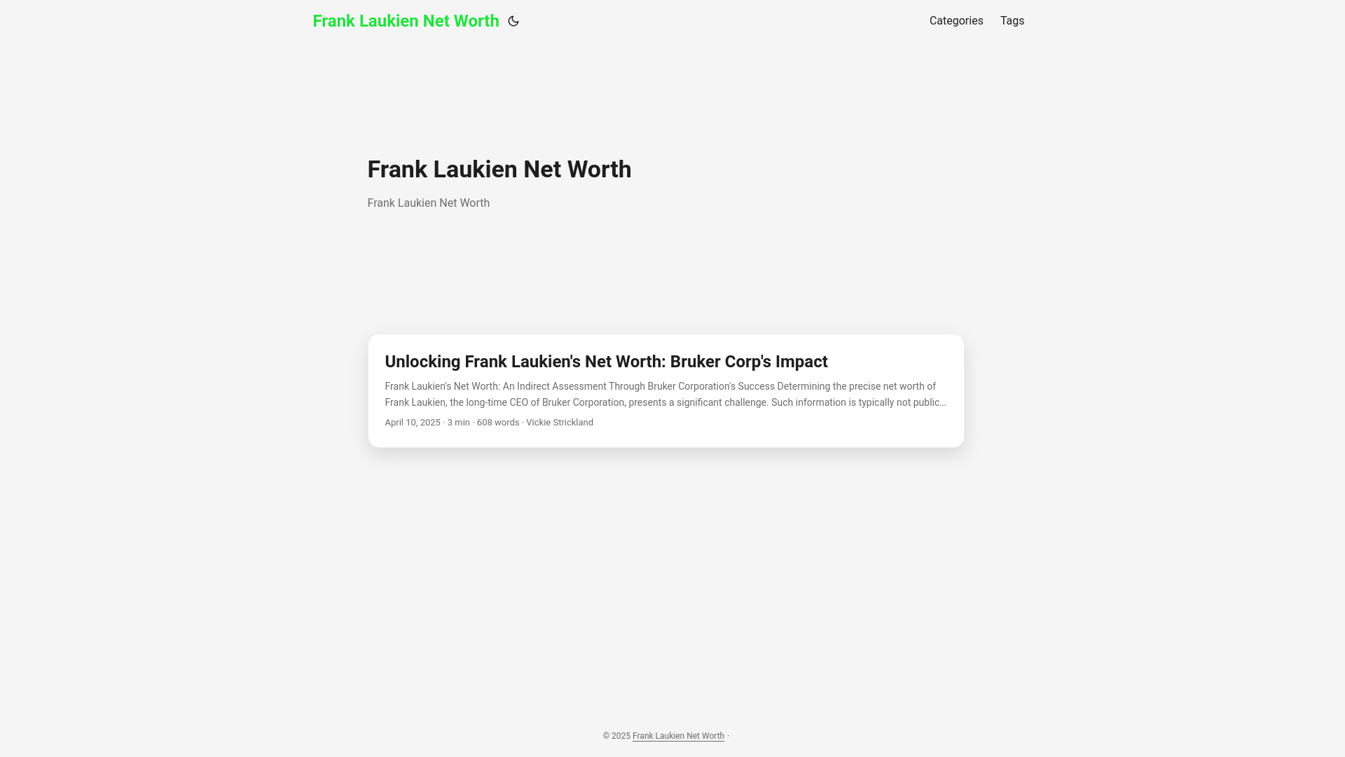 website screenshot of https://frank-laukien-net-worth.pages.dev/