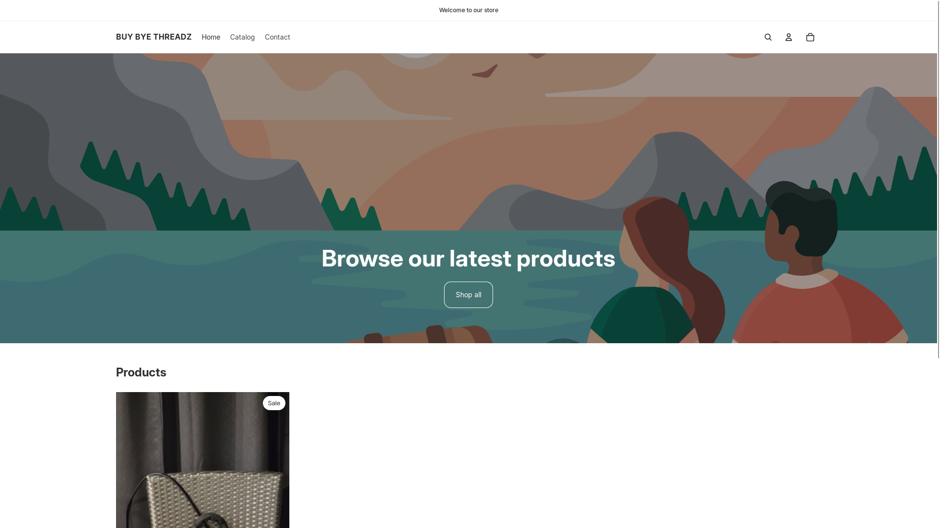 website screenshot of https://buybyethreadz.com/
