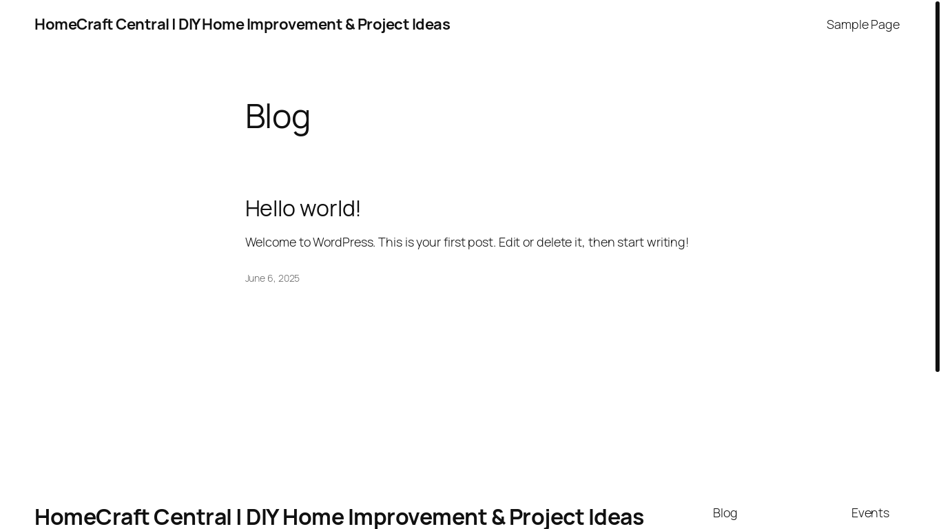 website screenshot of https://homecraftcentral.com/