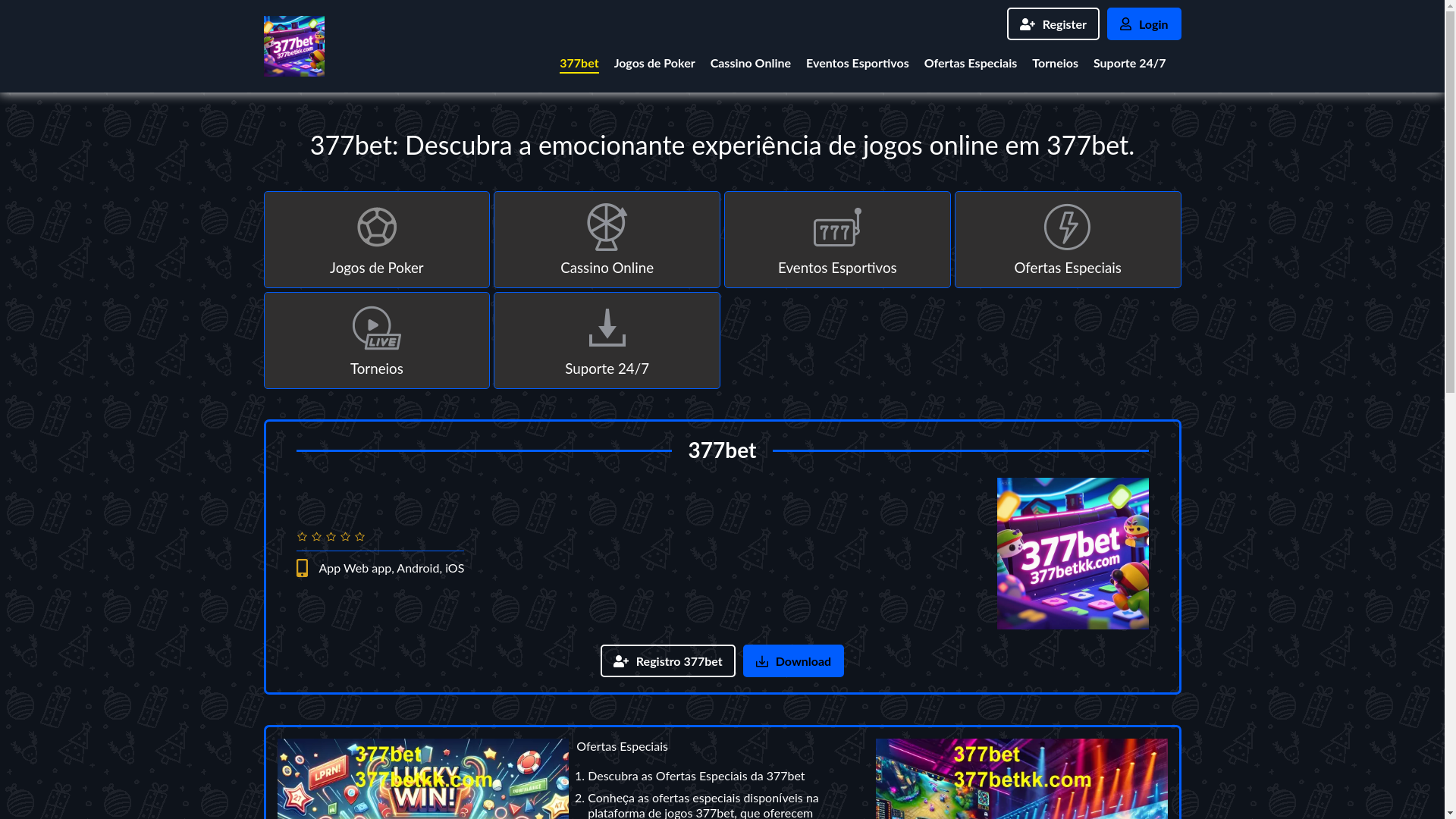 website screenshot of https://377betkk.com/