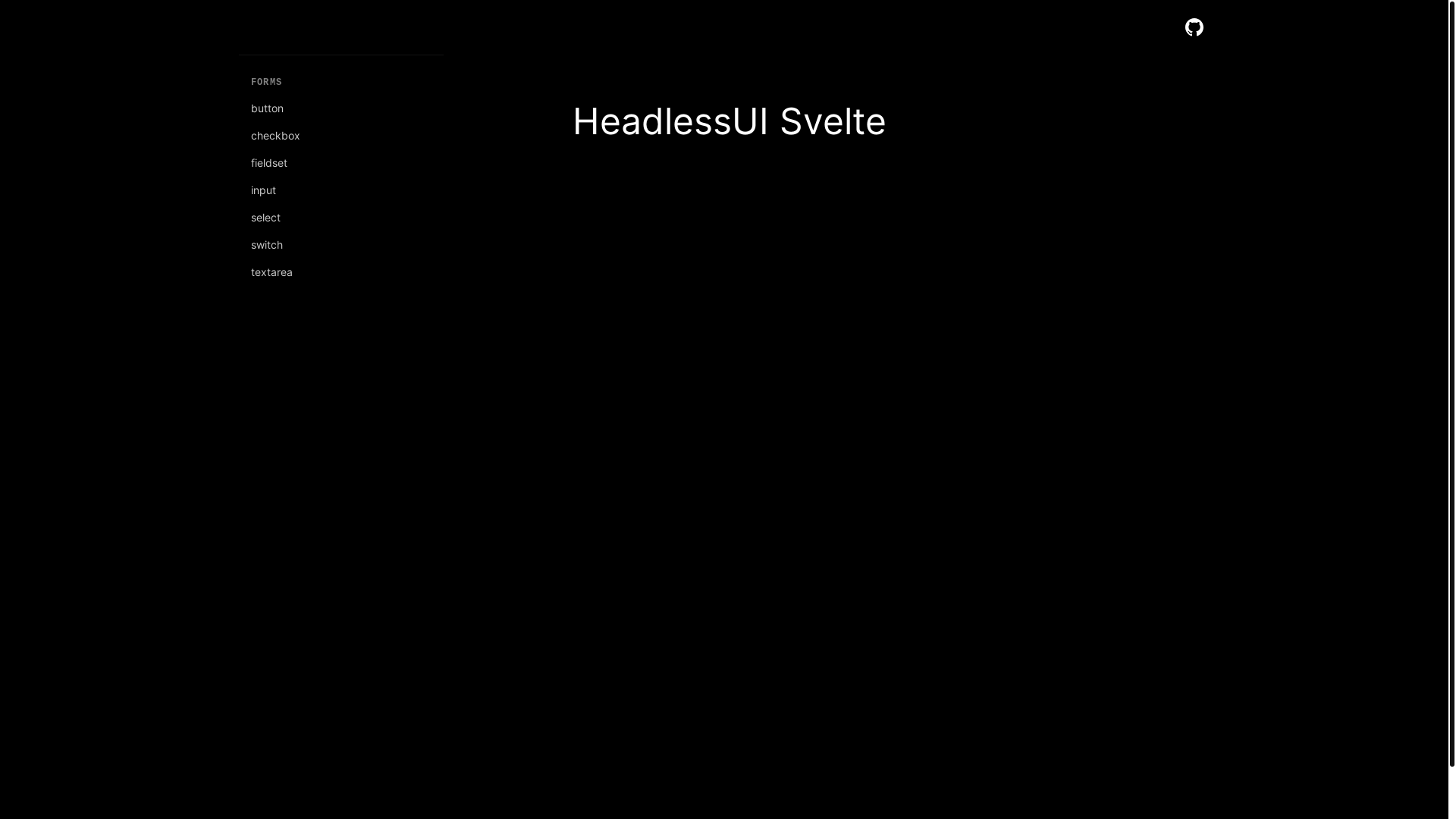 website screenshot of https://headlessui-svelte.pages.dev/