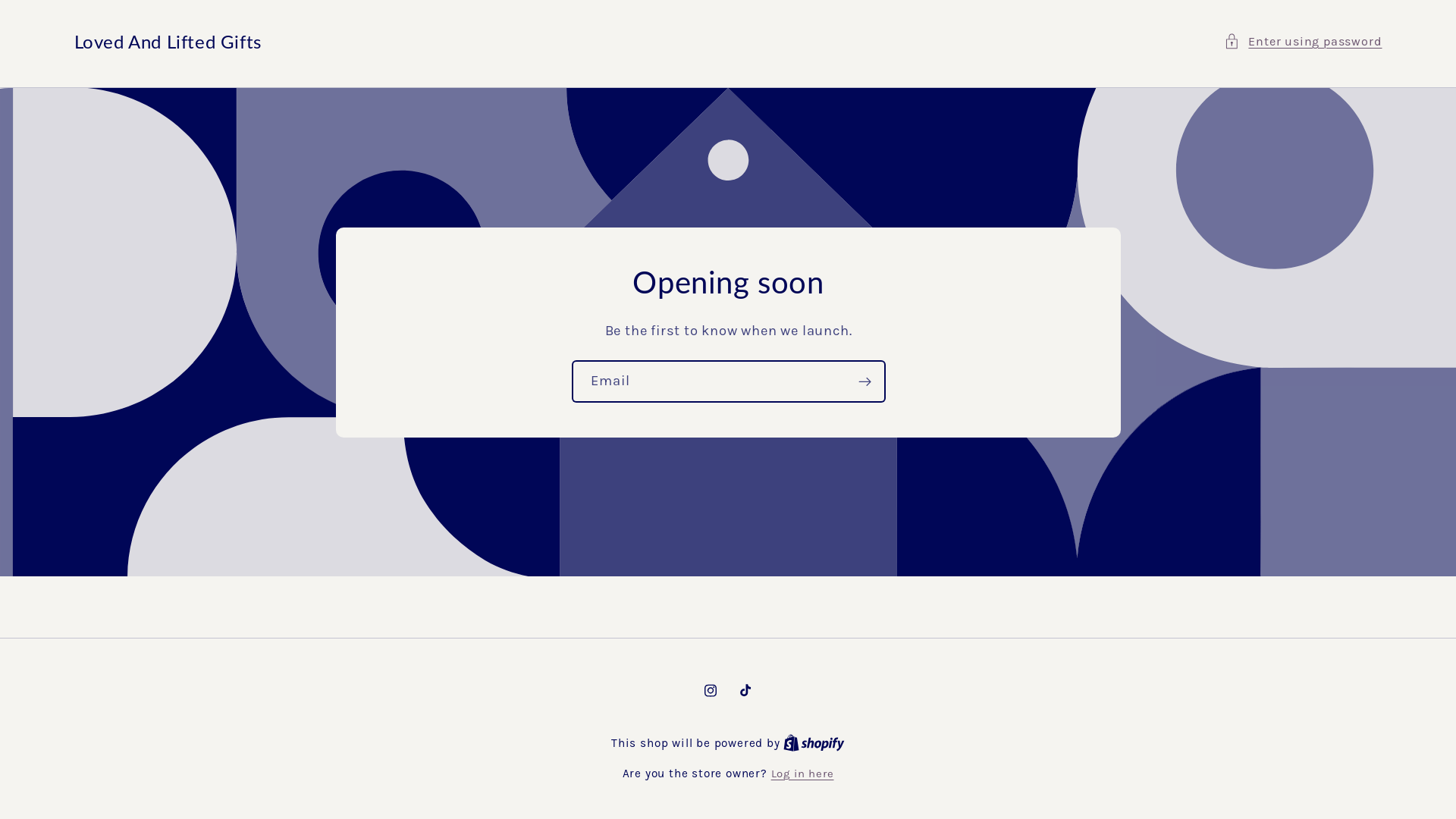 website screenshot of https://lovedandliftedgifts.com/