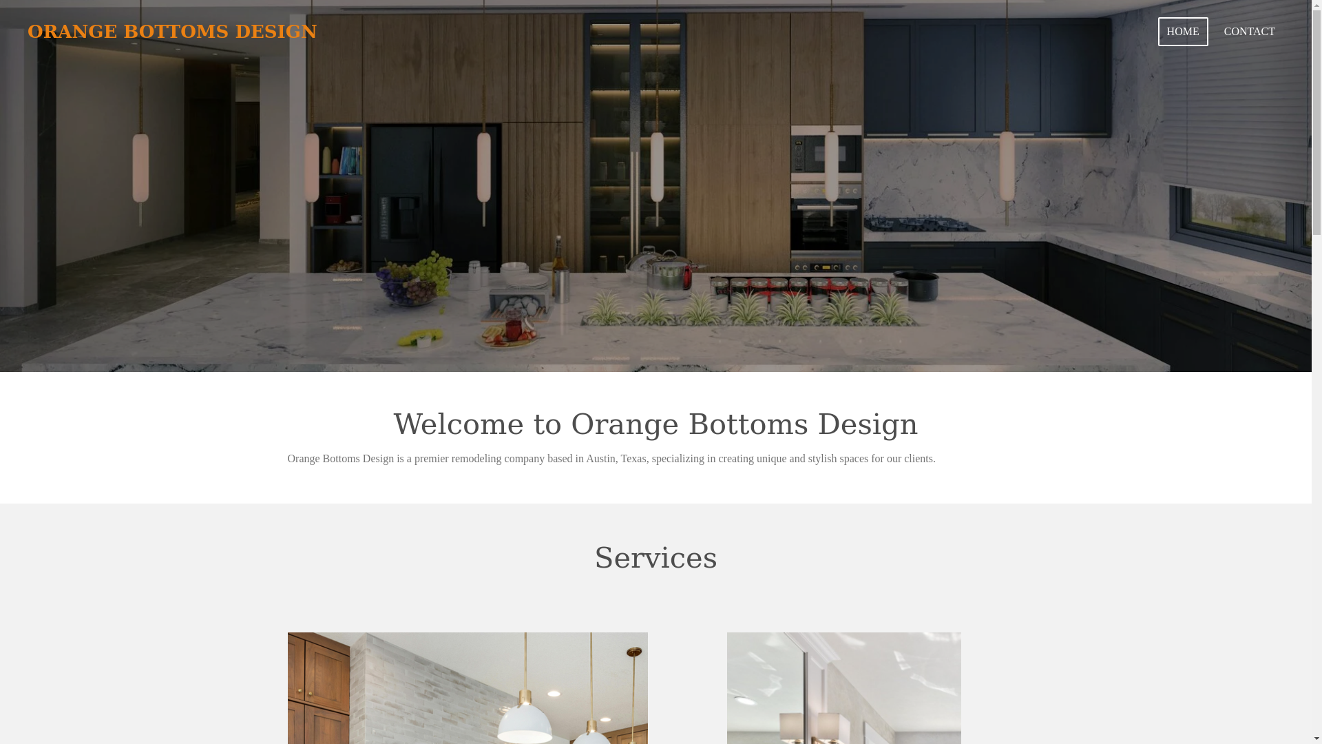 website screenshot of https://orangebottomsdesign.com/
