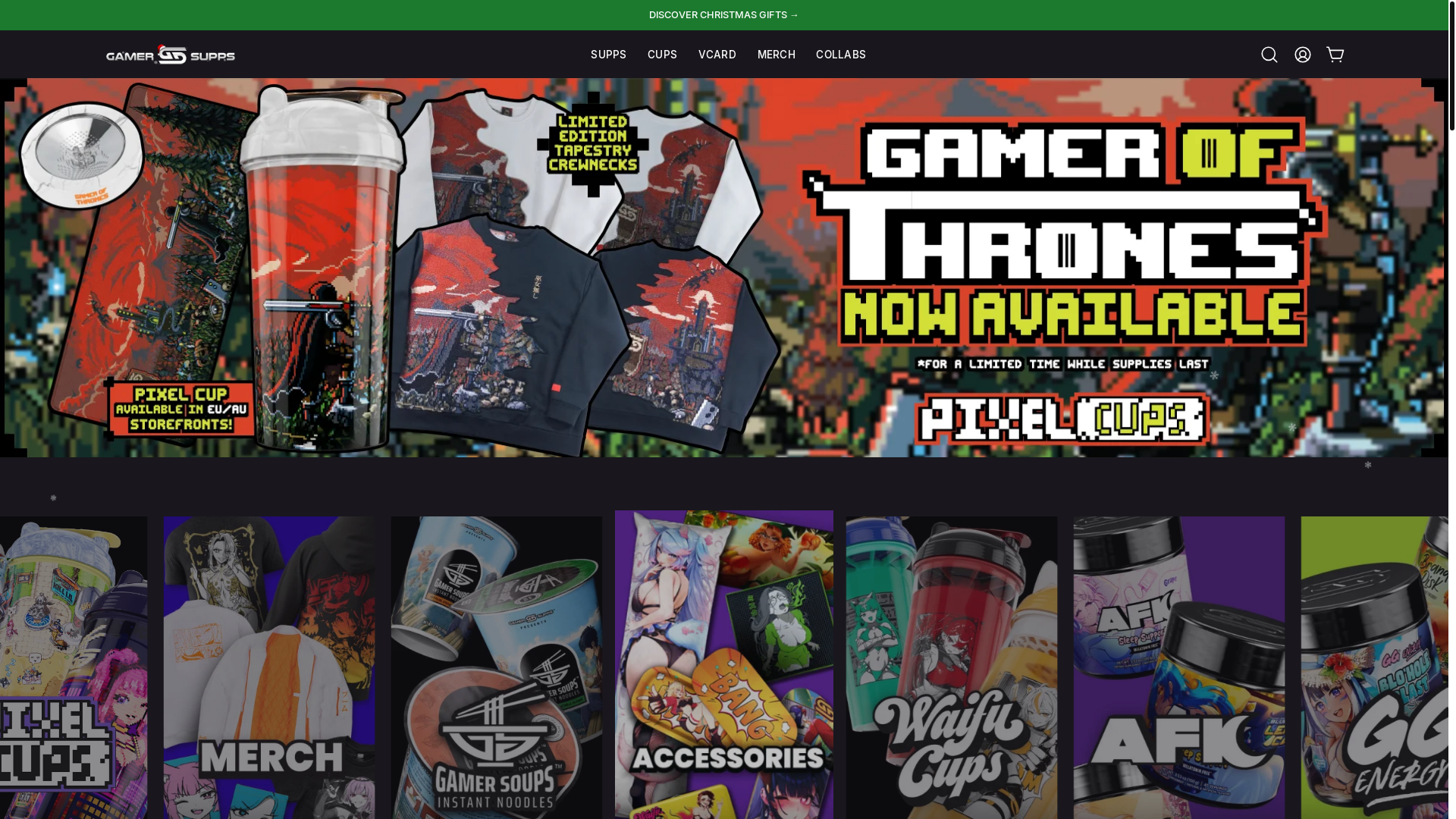 website screenshot of https://gamersupps.cc/