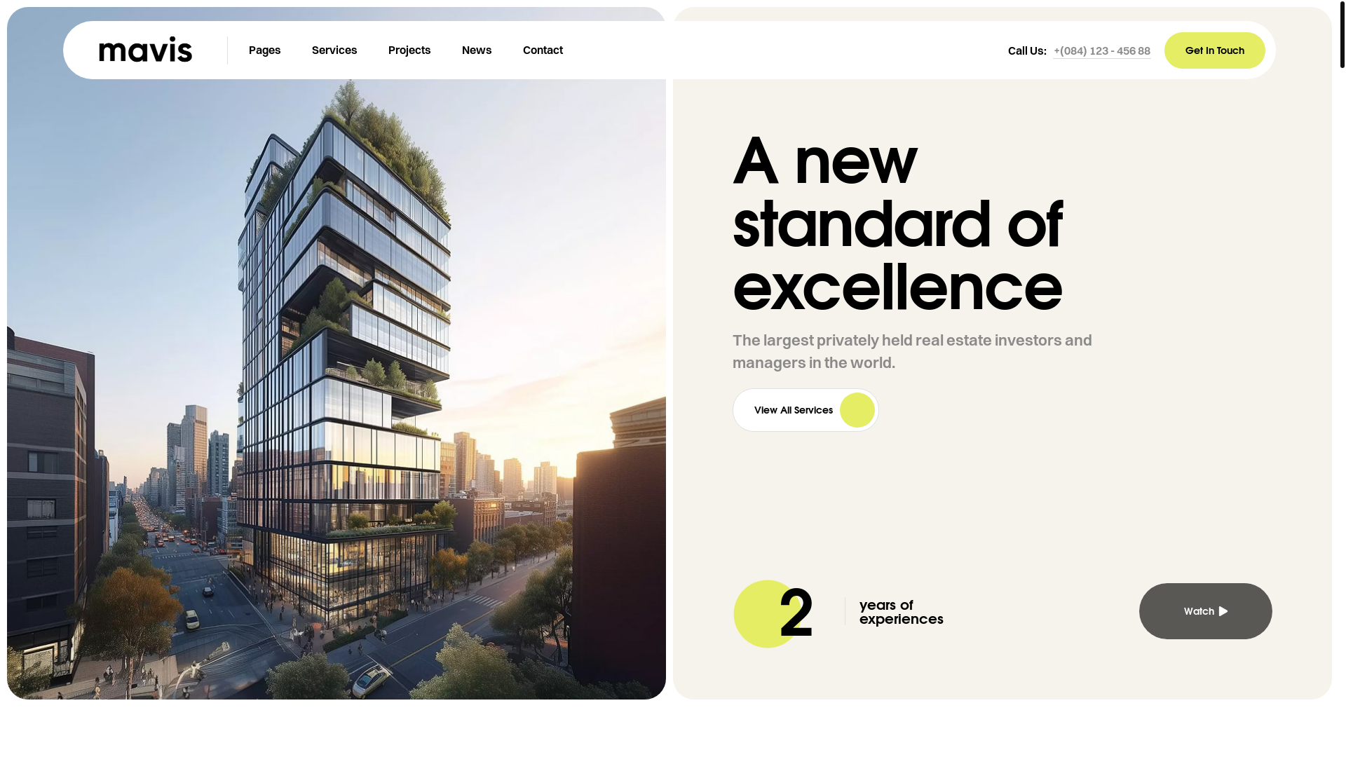 website screenshot of https://mavisconstruction.ca/