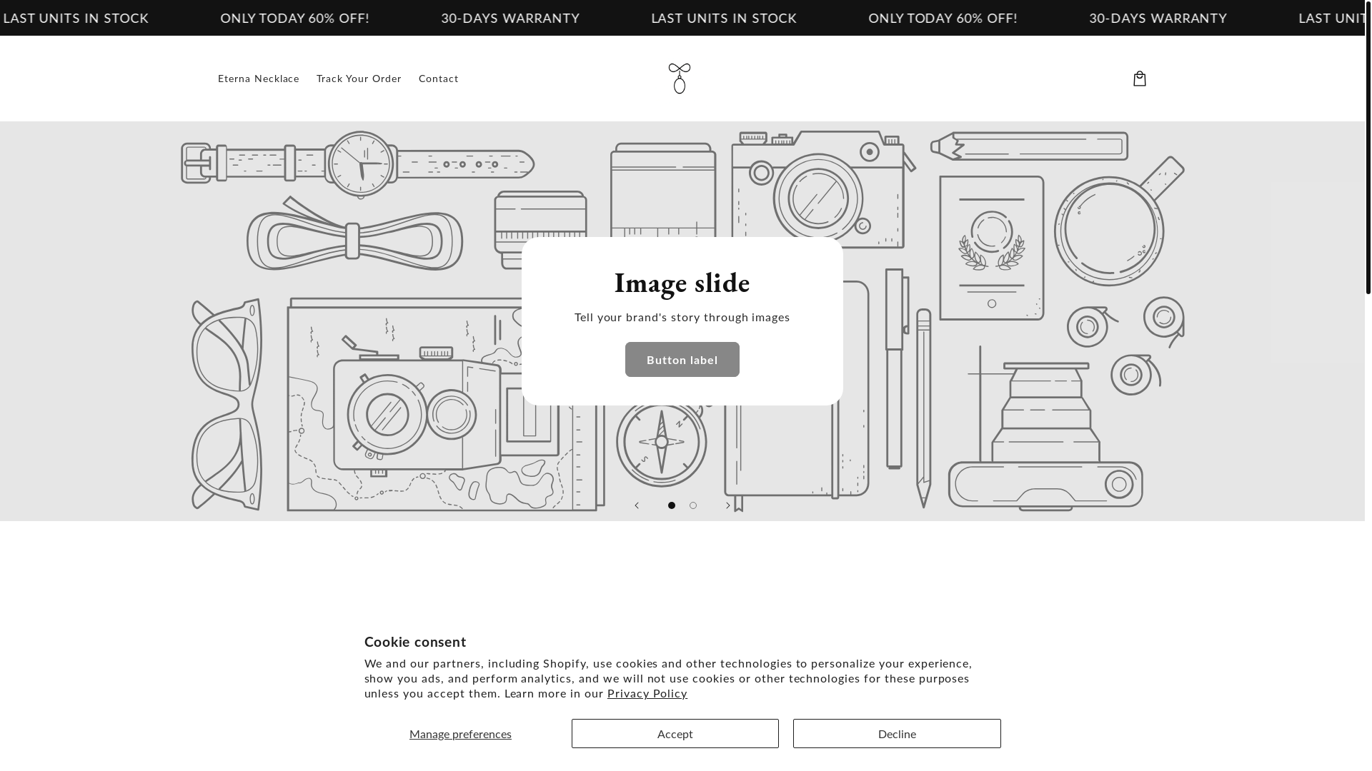 website screenshot of https://eternapendant.store/
