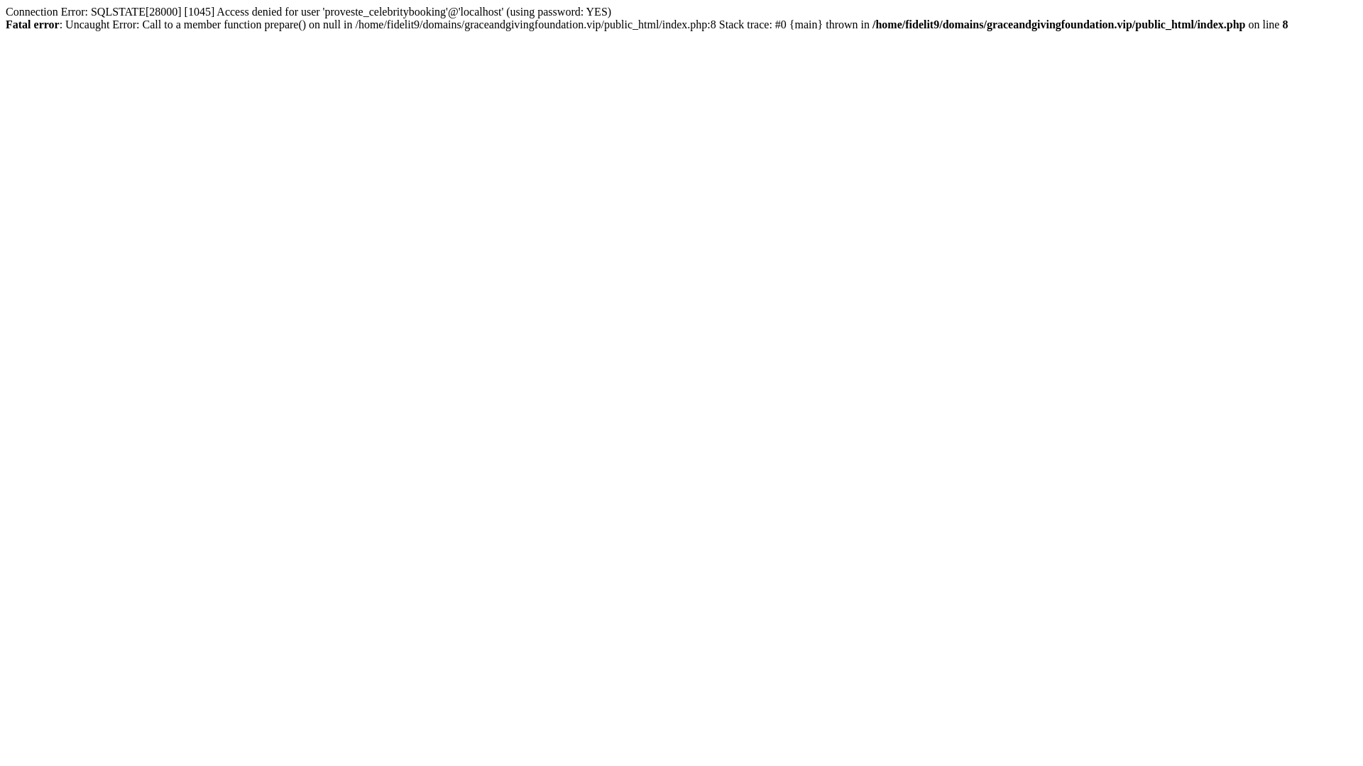 website screenshot of https://graceandgivingfoundation.vip/