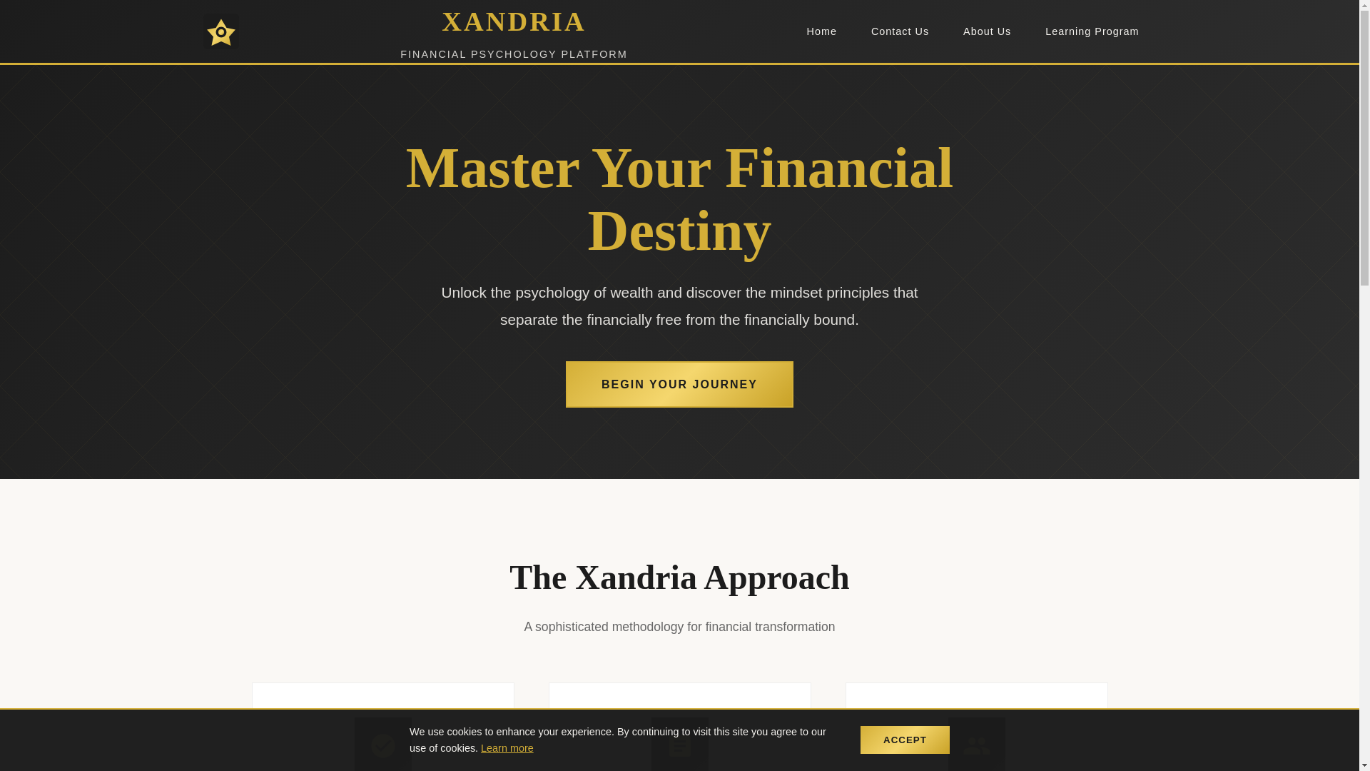 website screenshot of https://xandria.sbs/