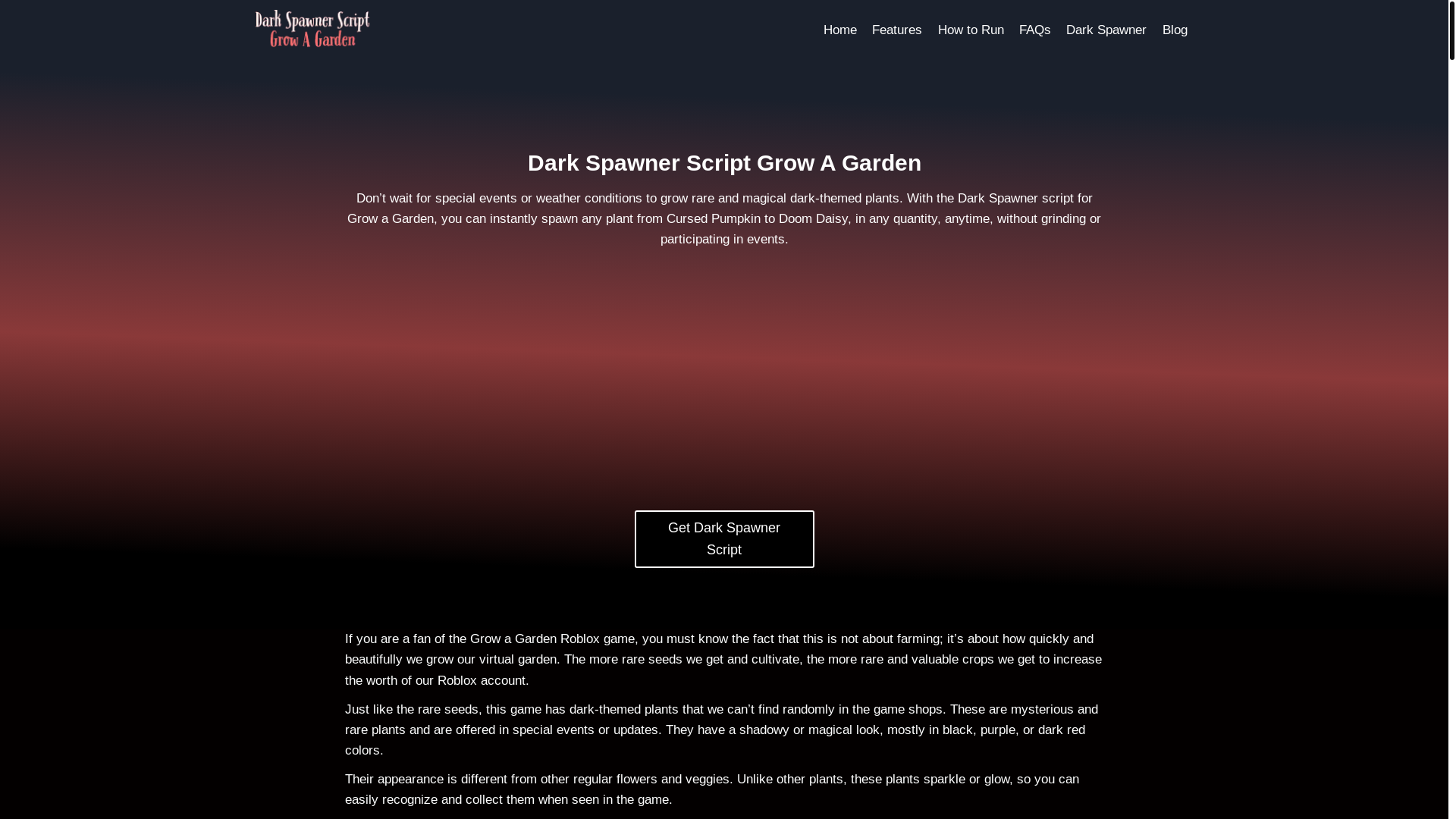website screenshot of https://darkspawnerscript.com/